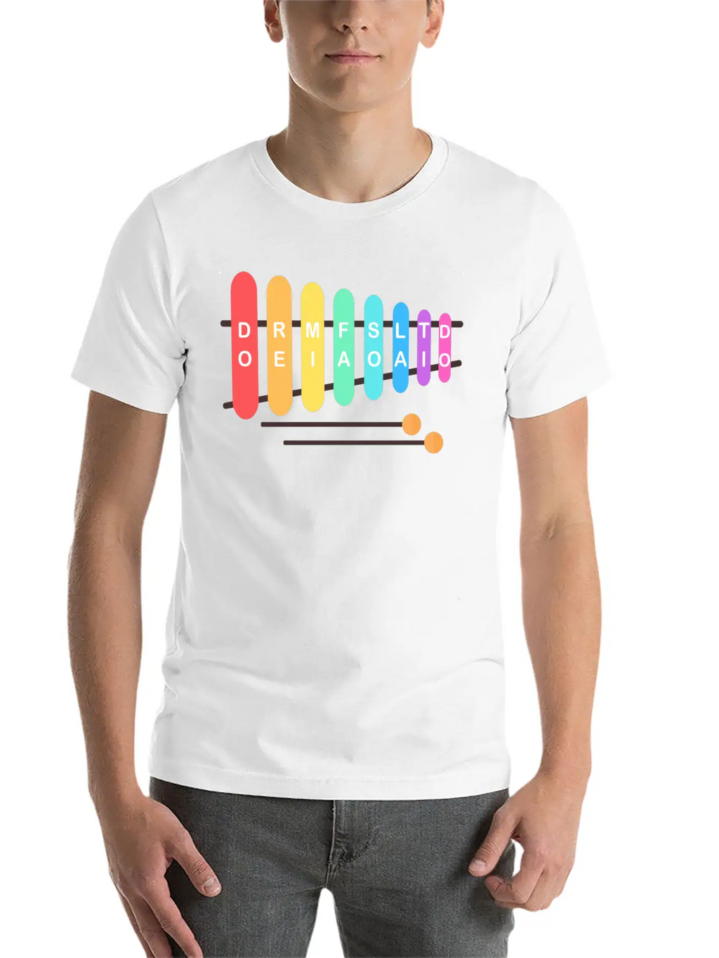 Music Instrument Xylophone Casual Graphic T-Shirt – Simple And Comfortable Daily Wear
