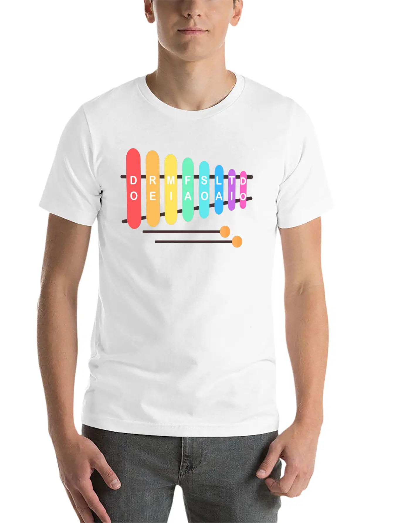Music Instrument Xylophone Casual Graphic T-Shirt – Simple And Comfortable Daily Wear
