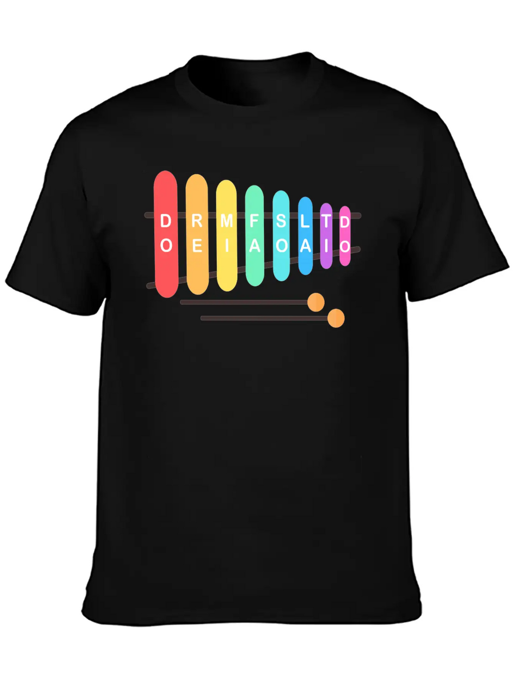 Music Instrument Xylophone Casual Graphic T-Shirt – Simple And Comfortable Daily Wear