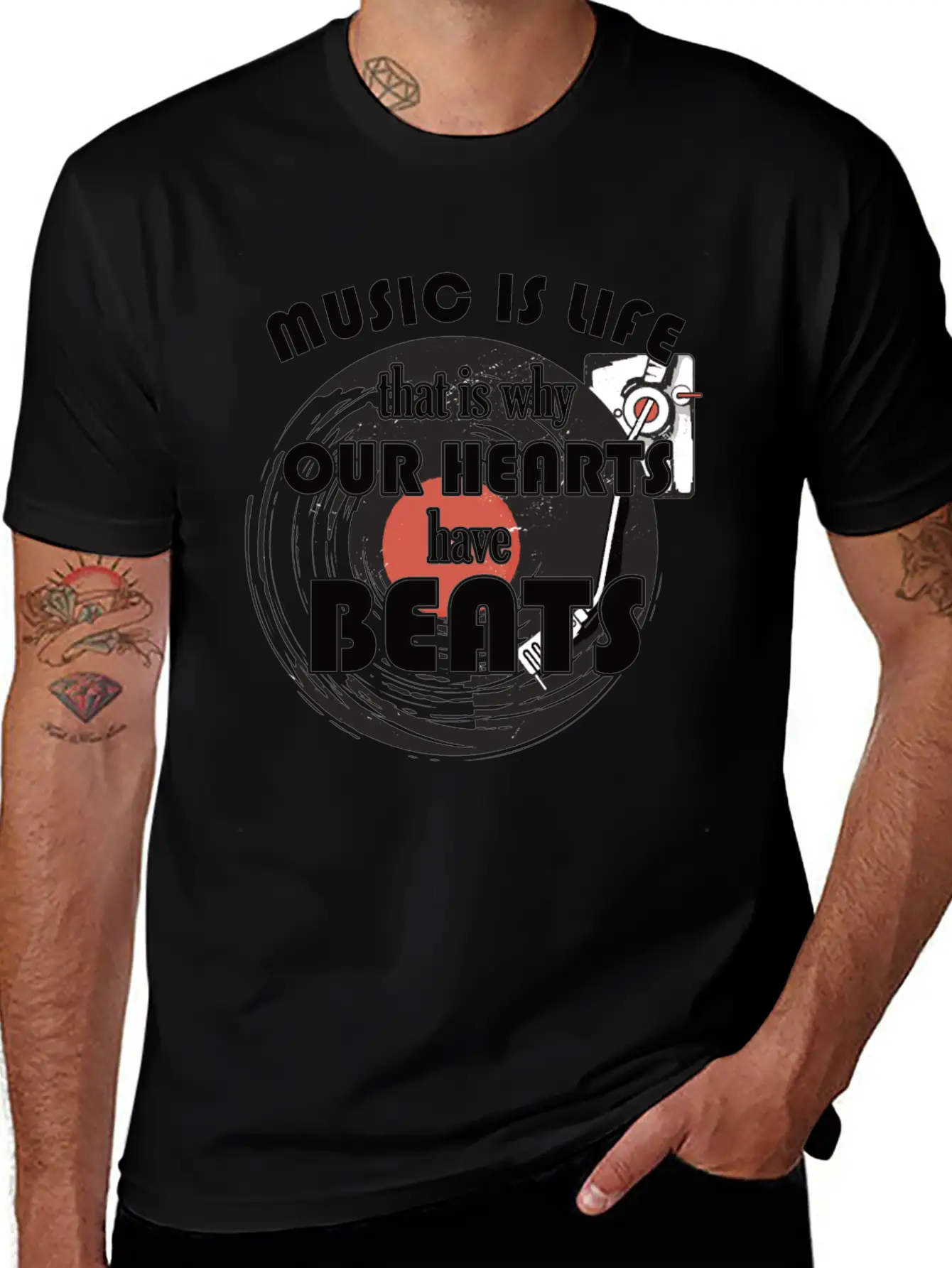 Music Is Life For Composers Unisex Short Sleeve Soft Cotton T-Shirt – Casual Everyday Wear