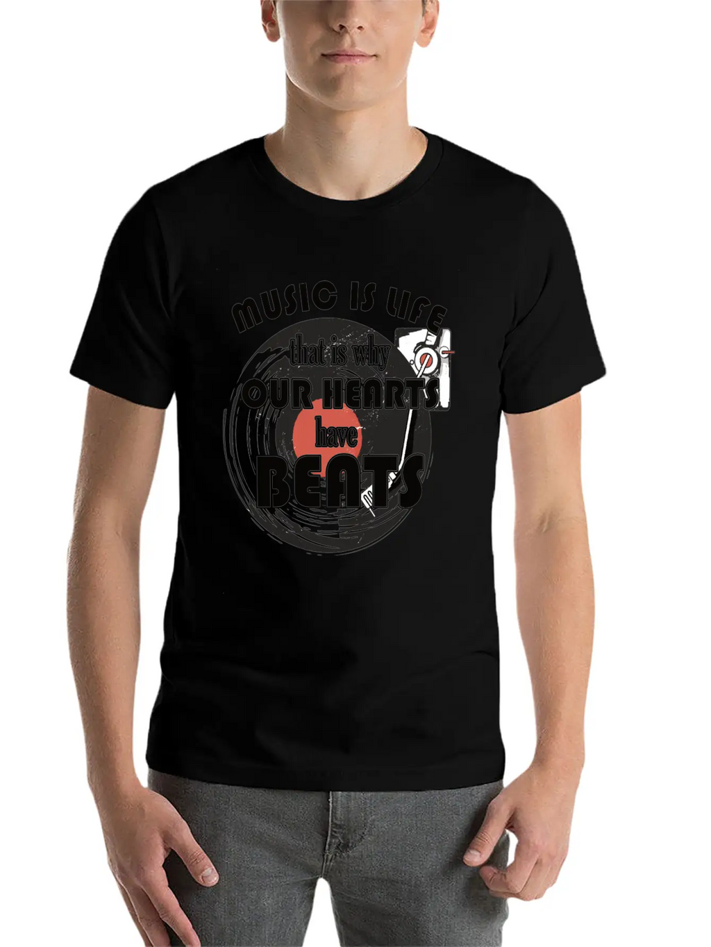 Music Is Life For Composers Unisex Short Sleeve Soft Cotton T-Shirt – Casual Everyday Wear