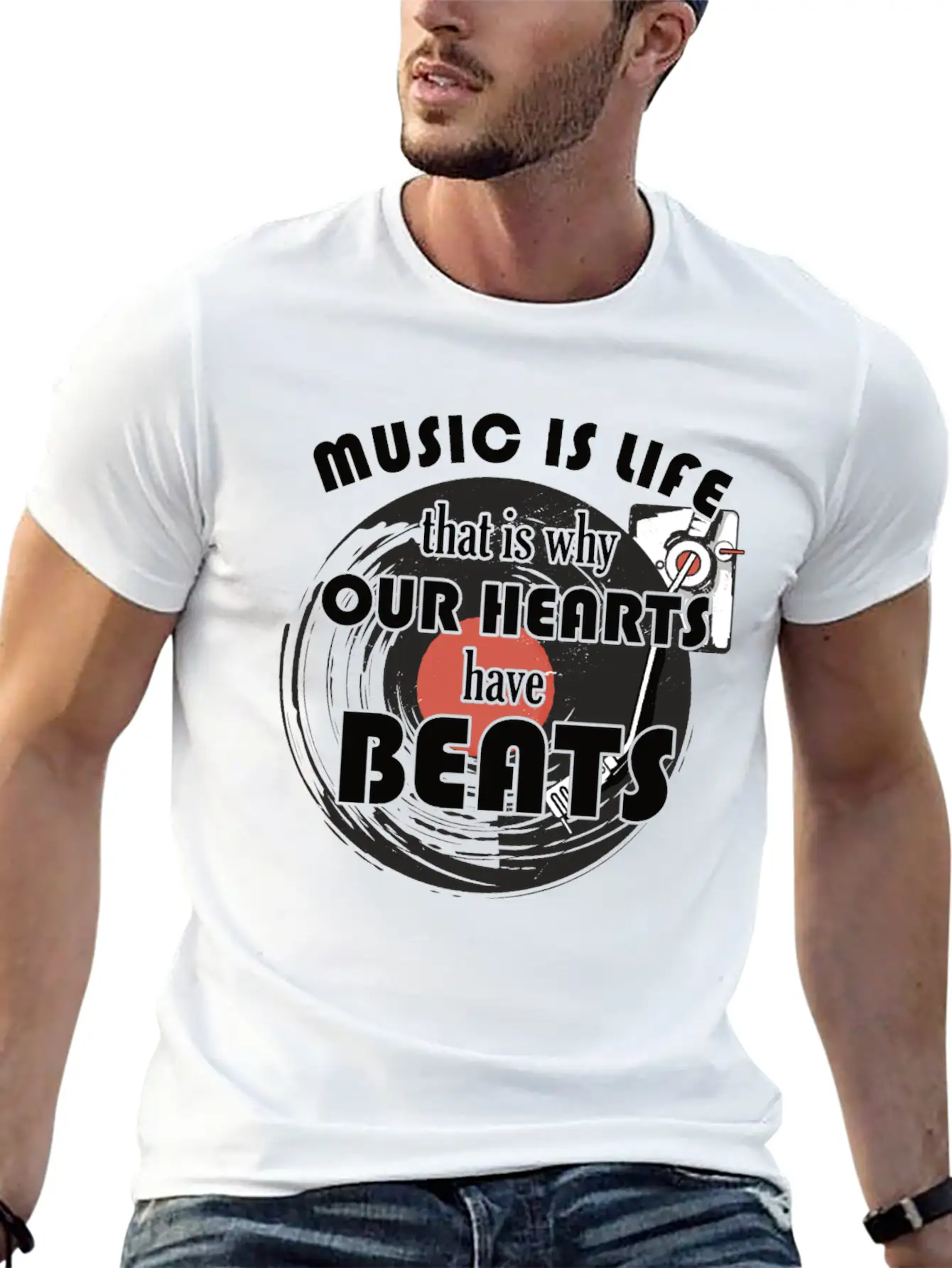 Music Is Life For Composers Unisex Short Sleeve Soft Cotton T-Shirt – Casual Everyday Wear
