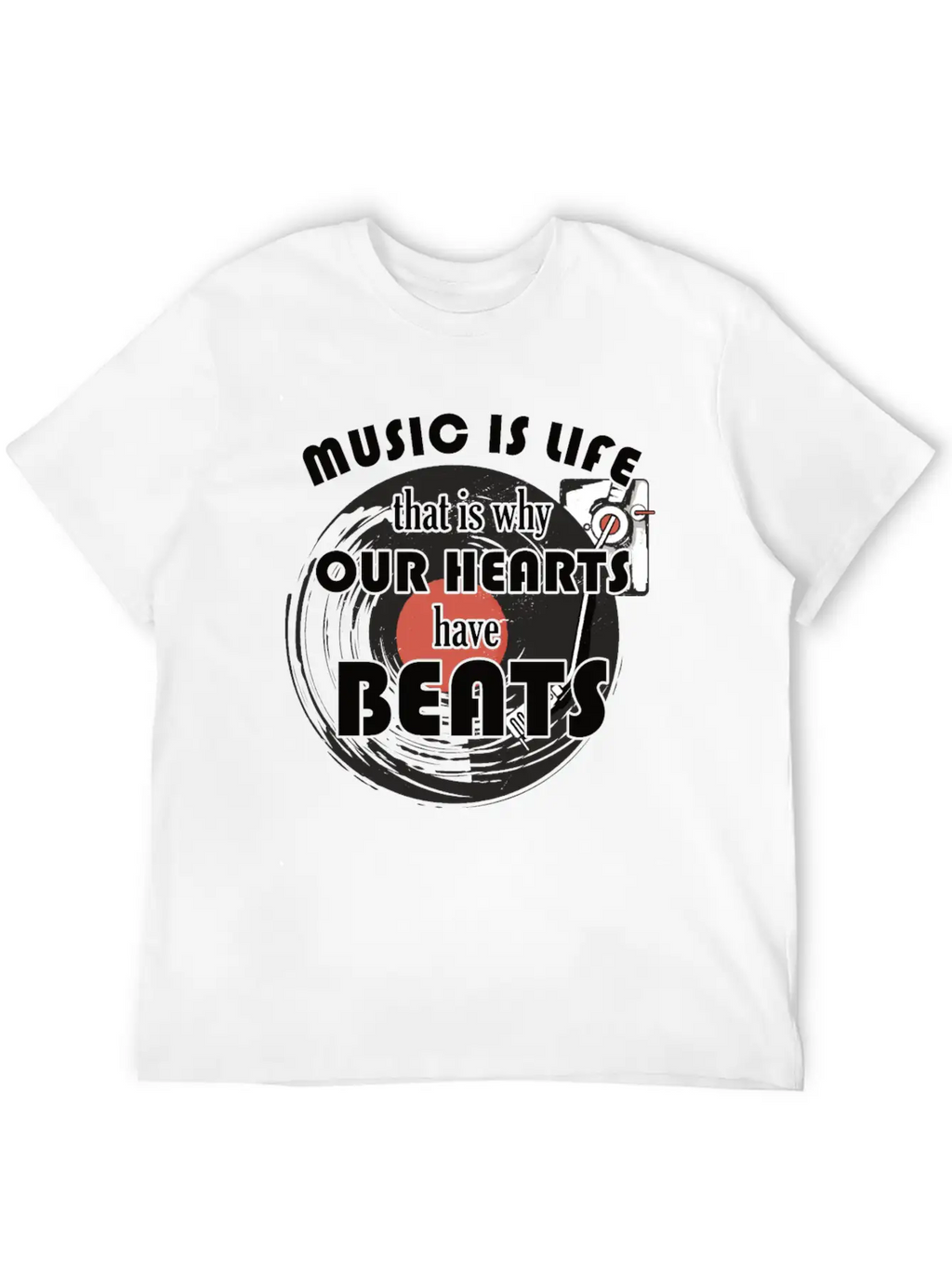 Music Is Life For Composers Unisex Short Sleeve Soft Cotton T-Shirt – Casual Everyday Wear