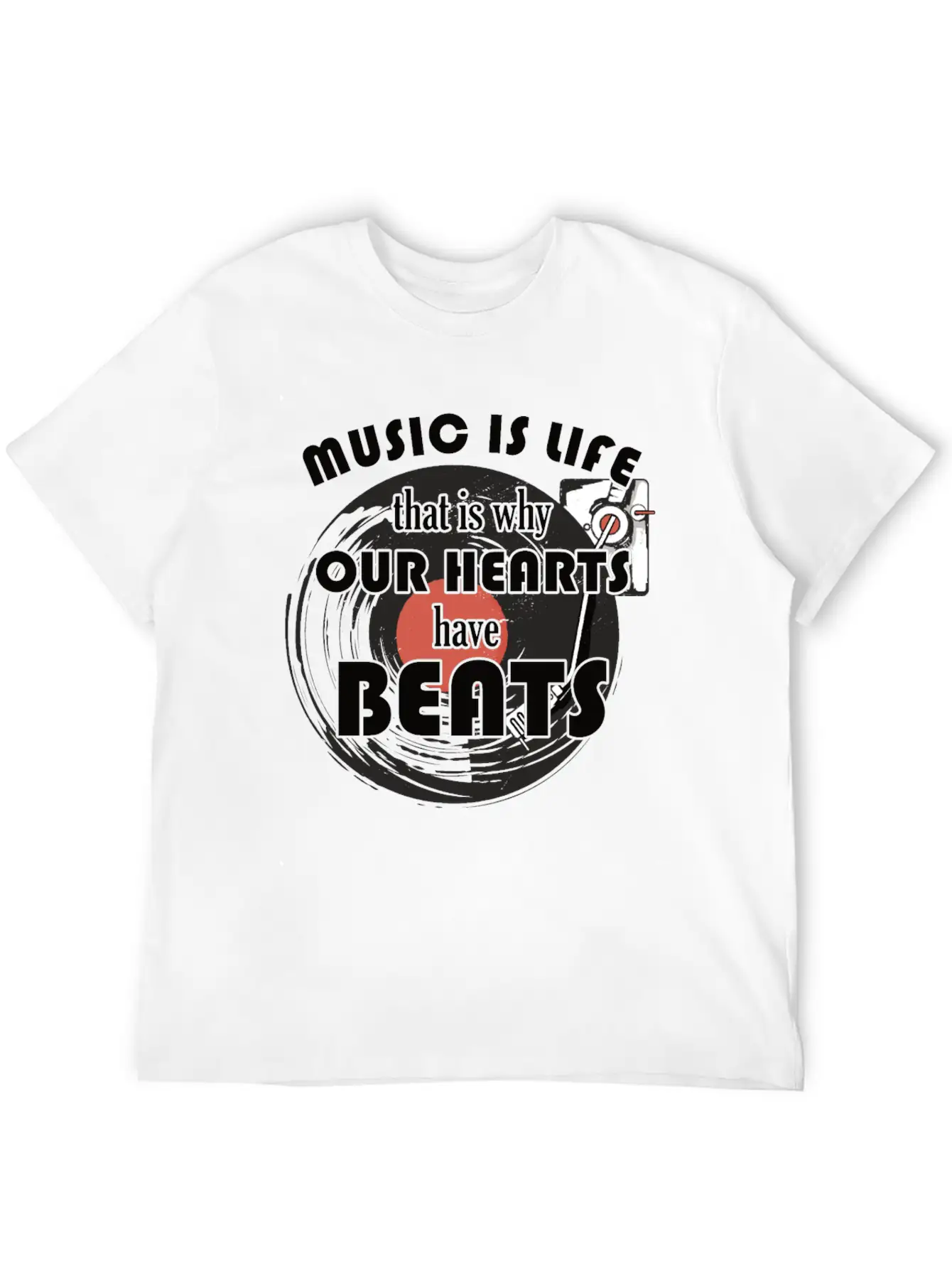 Music Is Life For Composers Unisex Short Sleeve Soft Cotton T-Shirt – Casual Everyday Wear