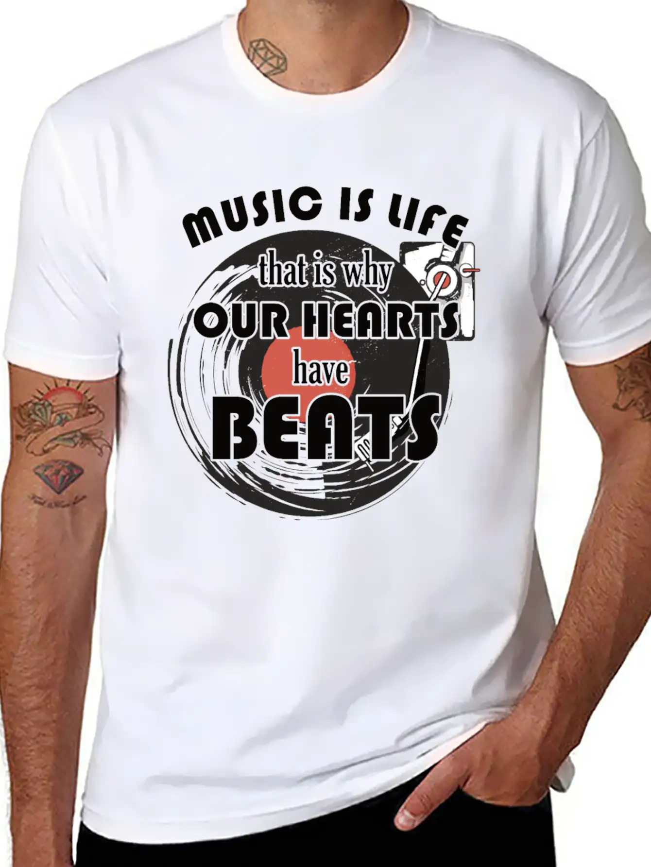 Music Is Life For Composers Unisex Short Sleeve Soft Cotton T-Shirt – Casual Everyday Wear