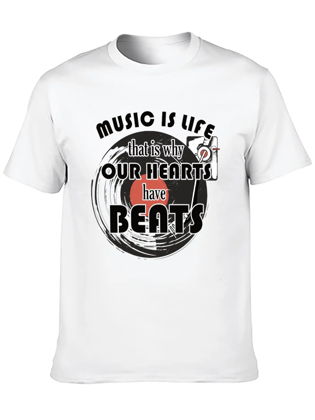 Music Is Life For Composers Unisex Short Sleeve Soft Cotton T-Shirt – Casual Everyday Wear