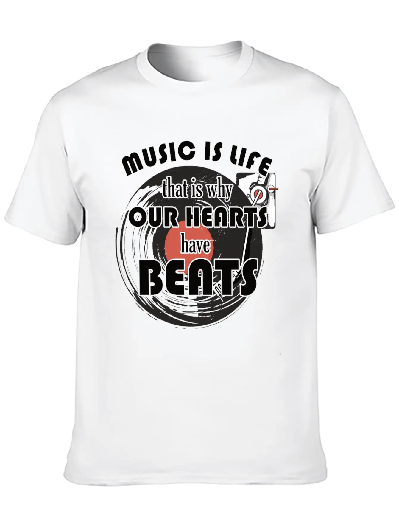 Music Is Life For Composers Unisex Short Sleeve Soft Cotton T-Shirt – Casual Everyday Wear