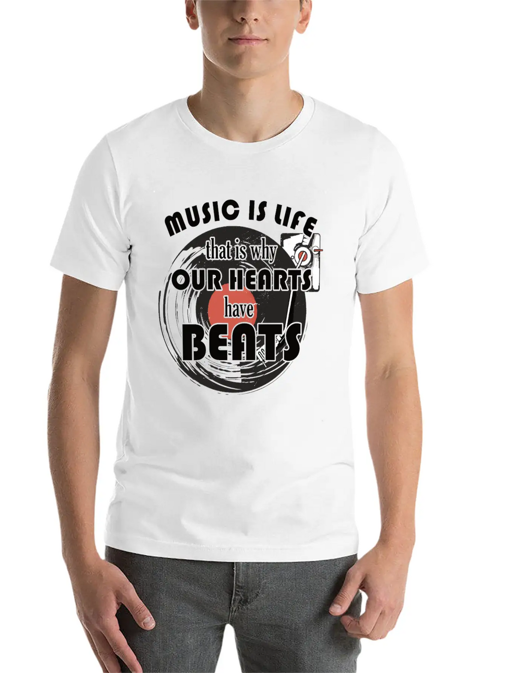 Music Is Life For Composers Unisex Short Sleeve Soft Cotton T-Shirt – Casual Everyday Wear