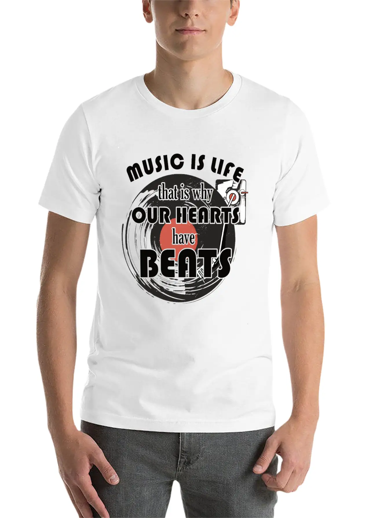 Music Is Life For Composers Unisex Short Sleeve Soft Cotton T-Shirt – Casual Everyday Wear