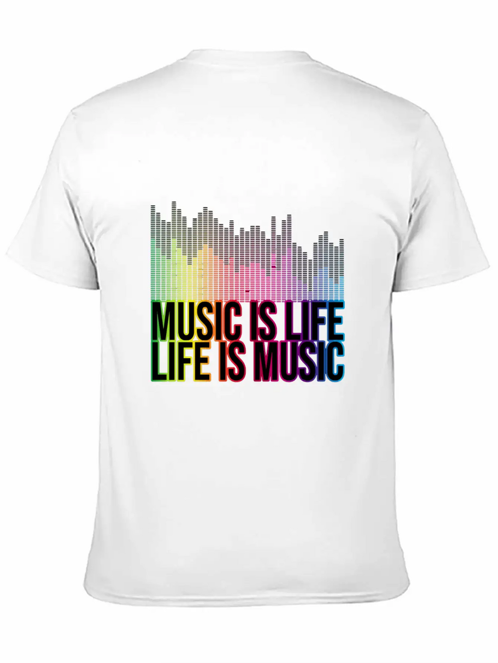 Music Is Life Life Is Music Eq Equalizer Design Gi Unisex Casual T-Shirt – Clean Design For Daily Comfort