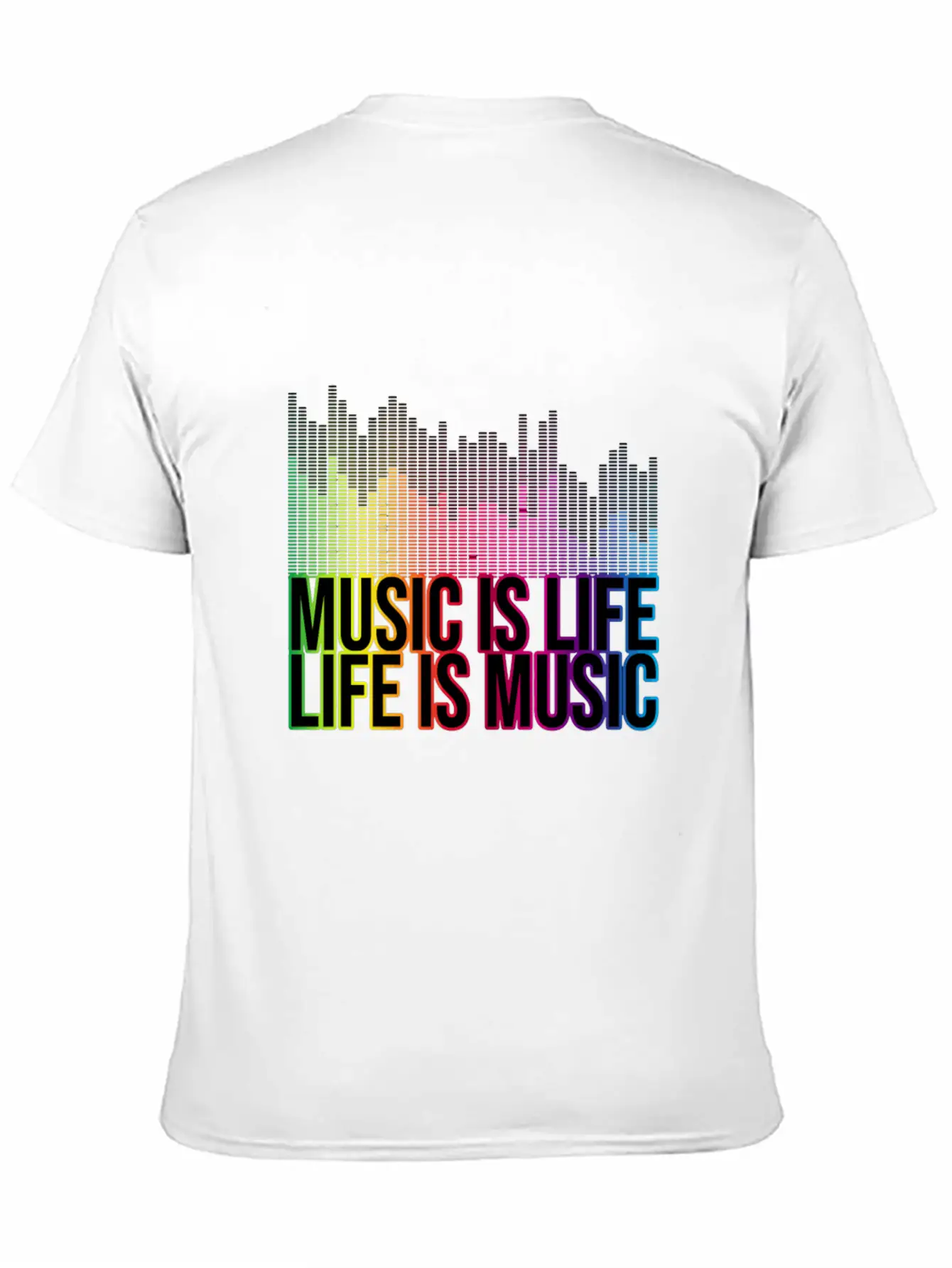Music Is Life Life Is Music Eq Equalizer Design Gi Unisex Casual T-Shirt – Clean Design For Daily Comfort