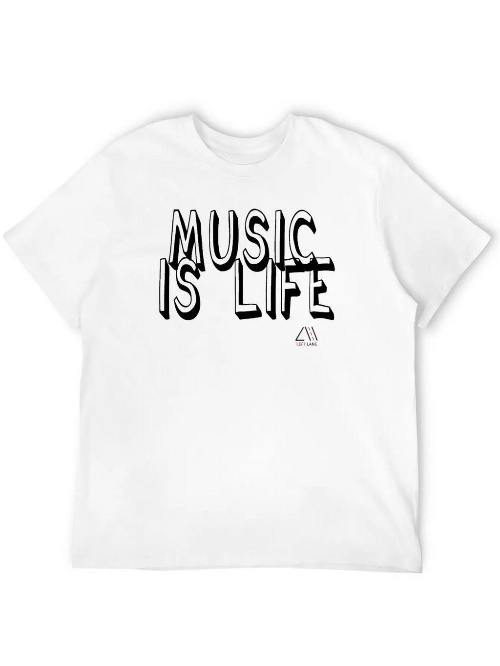 Music Is Life Unisex Short Sleeve Soft Cotton T-Shirt – Casual Everyday Wear