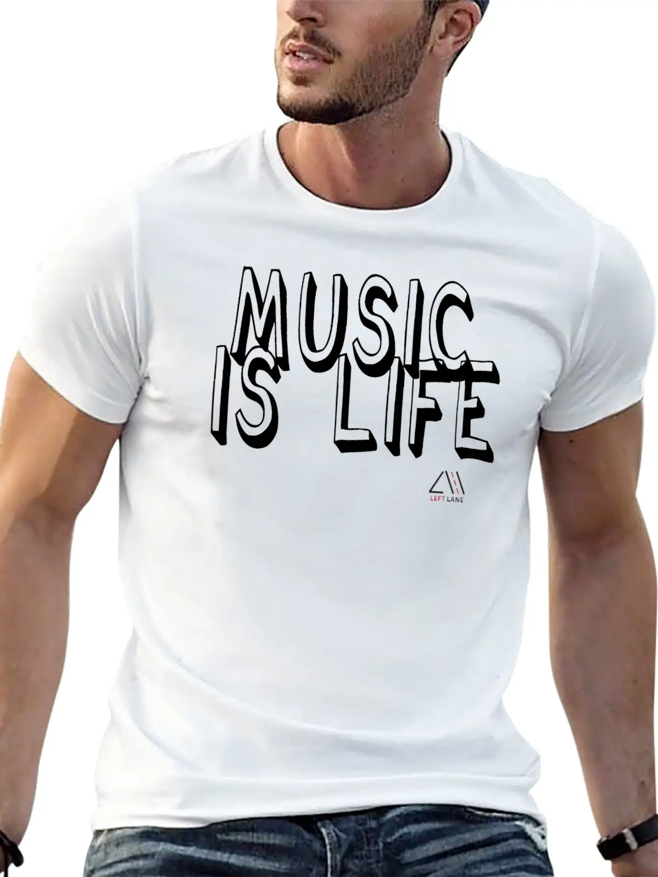 Music Is Life Unisex Short Sleeve Soft Cotton T-Shirt – Casual Everyday Wear