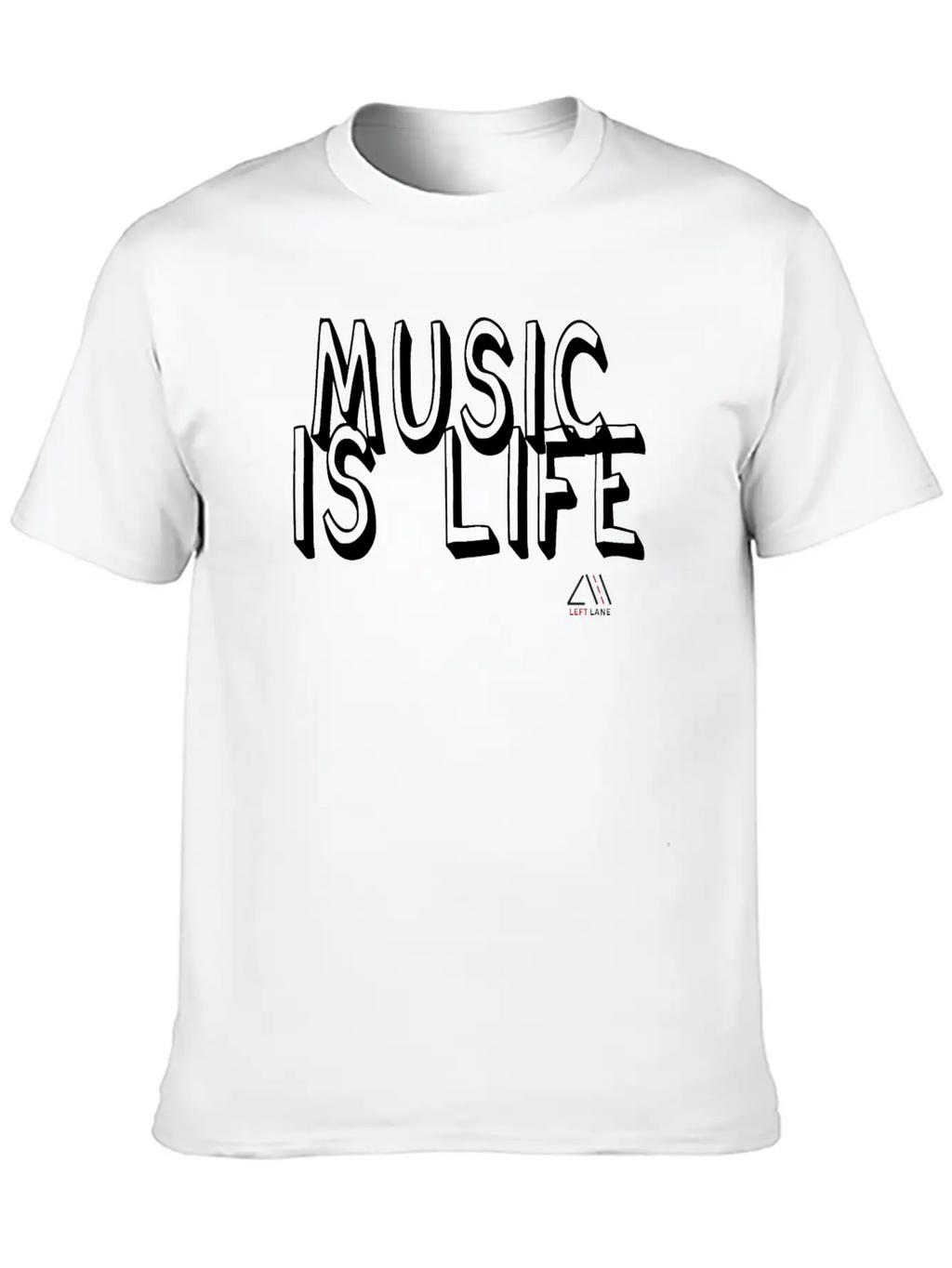 Music Is Life Unisex Short Sleeve Soft Cotton T-Shirt – Casual Everyday Wear