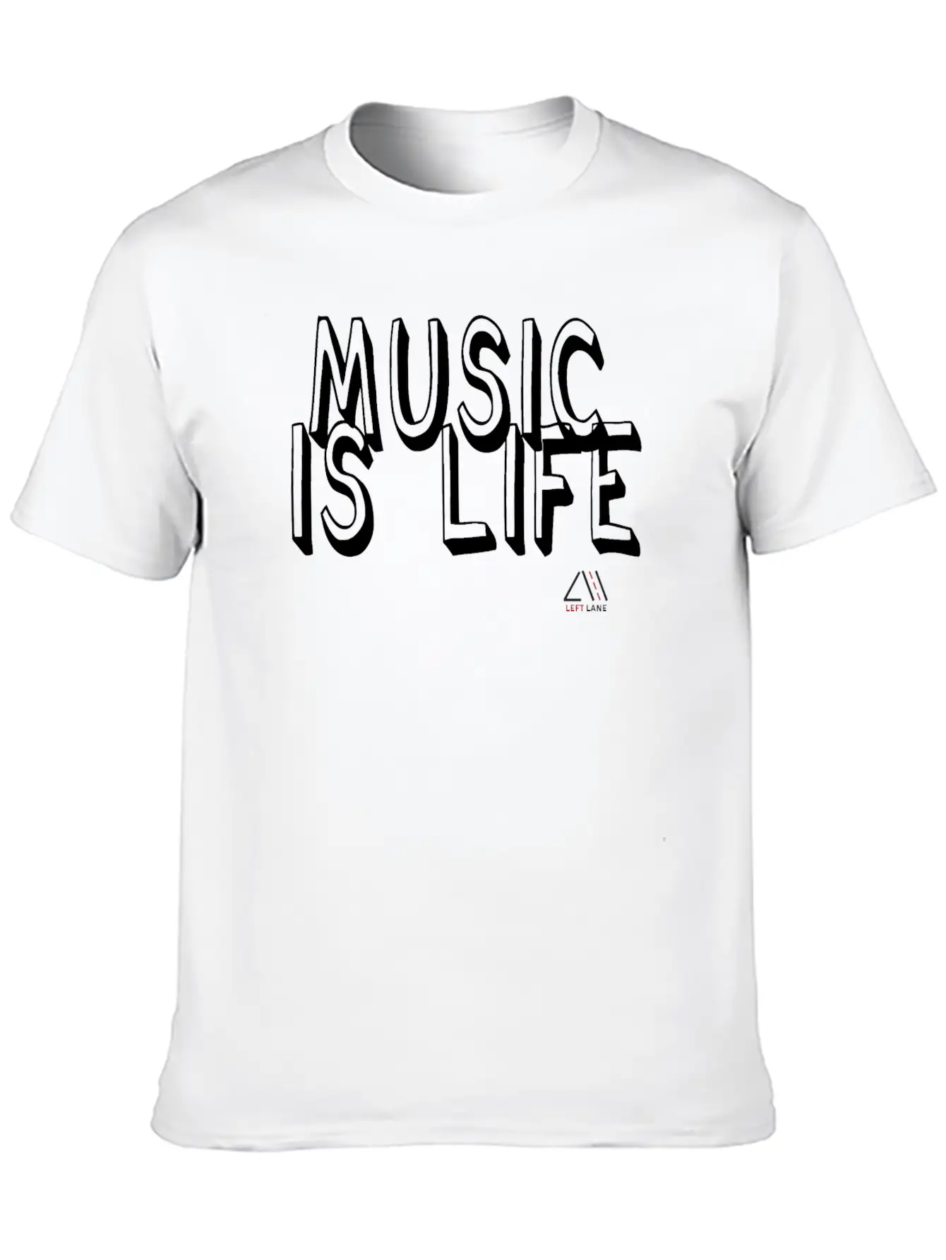 Music Is Life Unisex Short Sleeve Soft Cotton T-Shirt – Casual Everyday Wear
