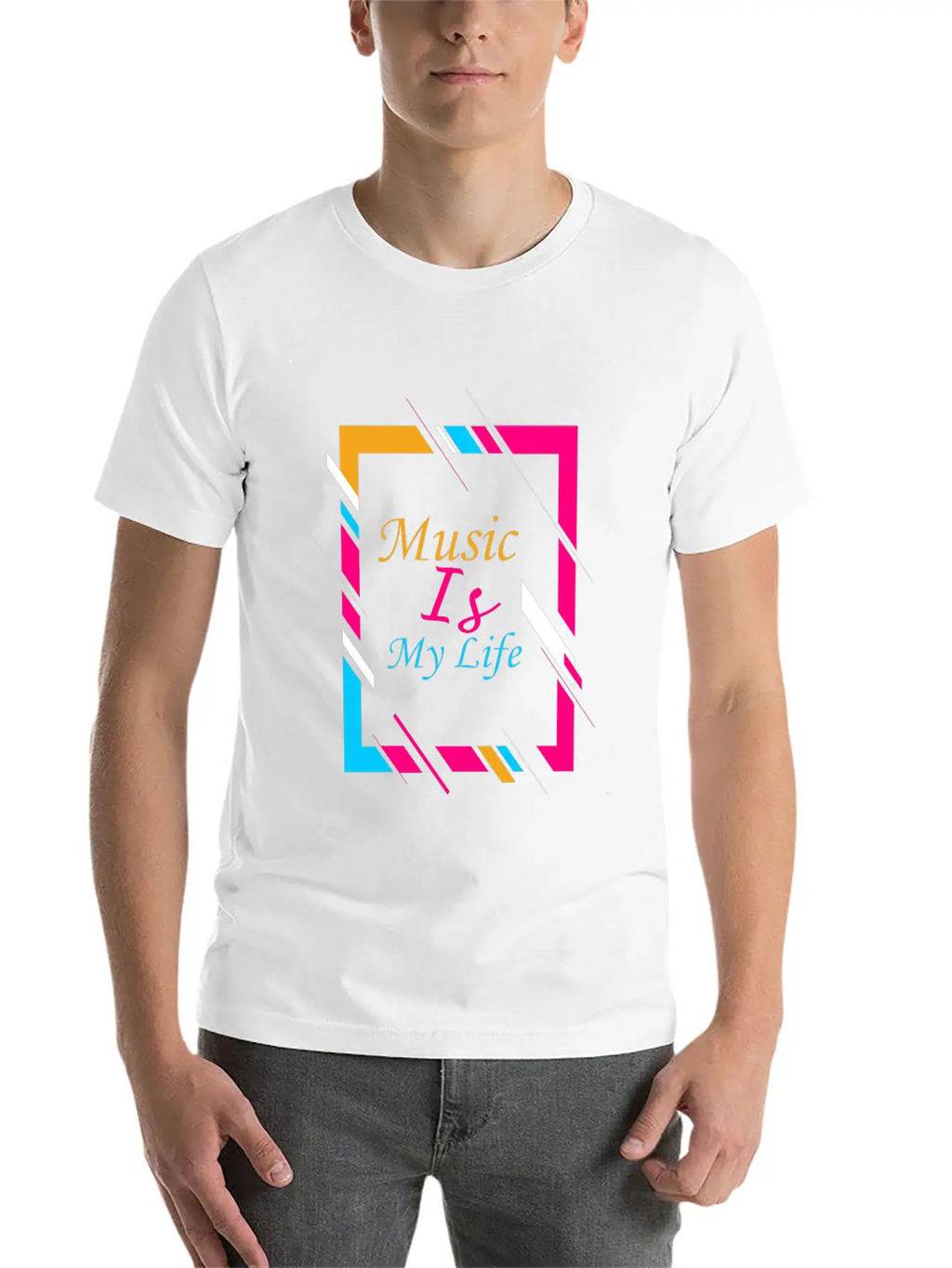 Music Is My Life Unisex Short Sleeve Soft Cotton T-Shirt – Casual Everyday Wear