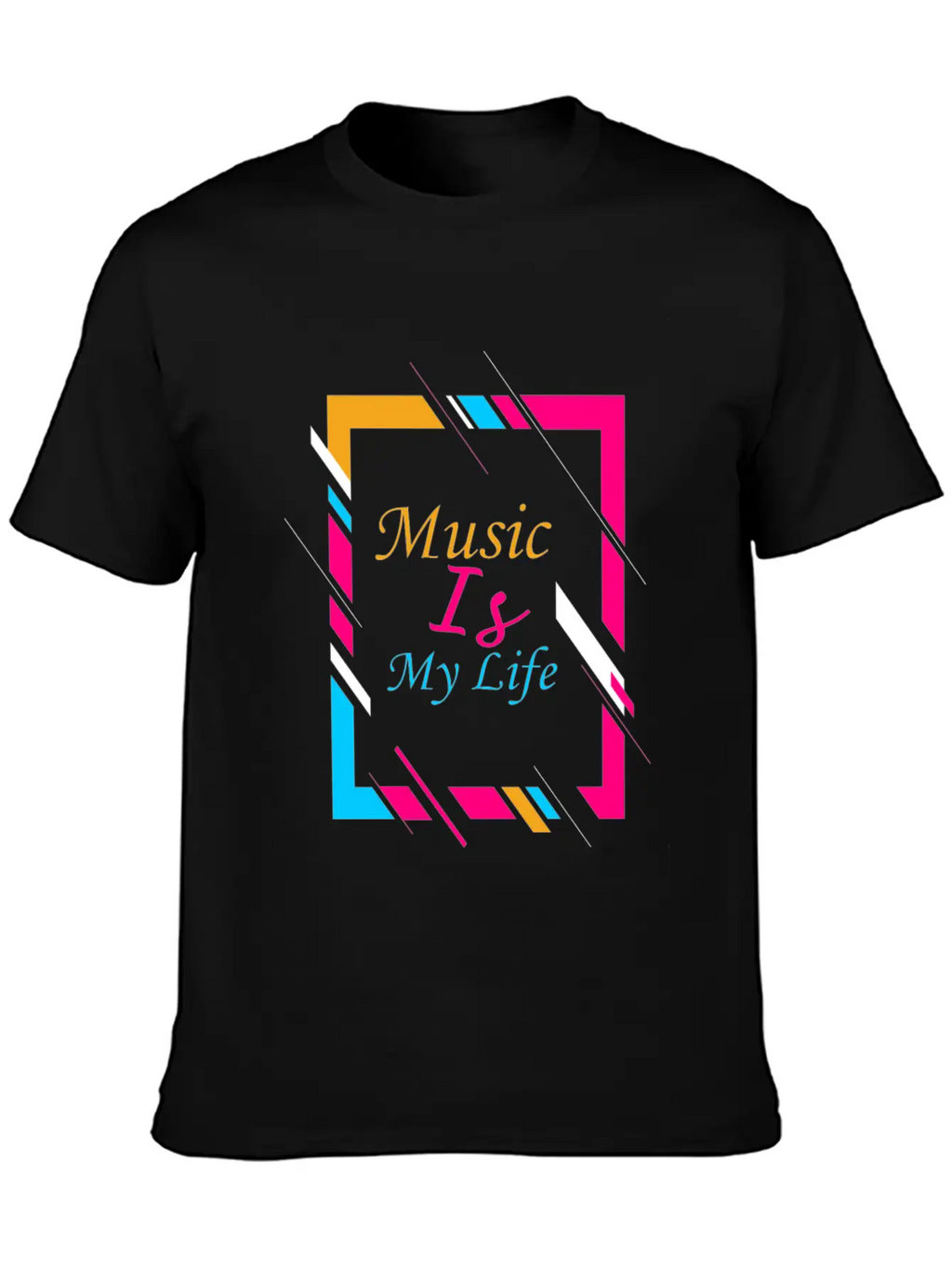 Music Is My Life Unisex Short Sleeve Soft Cotton T-Shirt – Casual Everyday Wear
