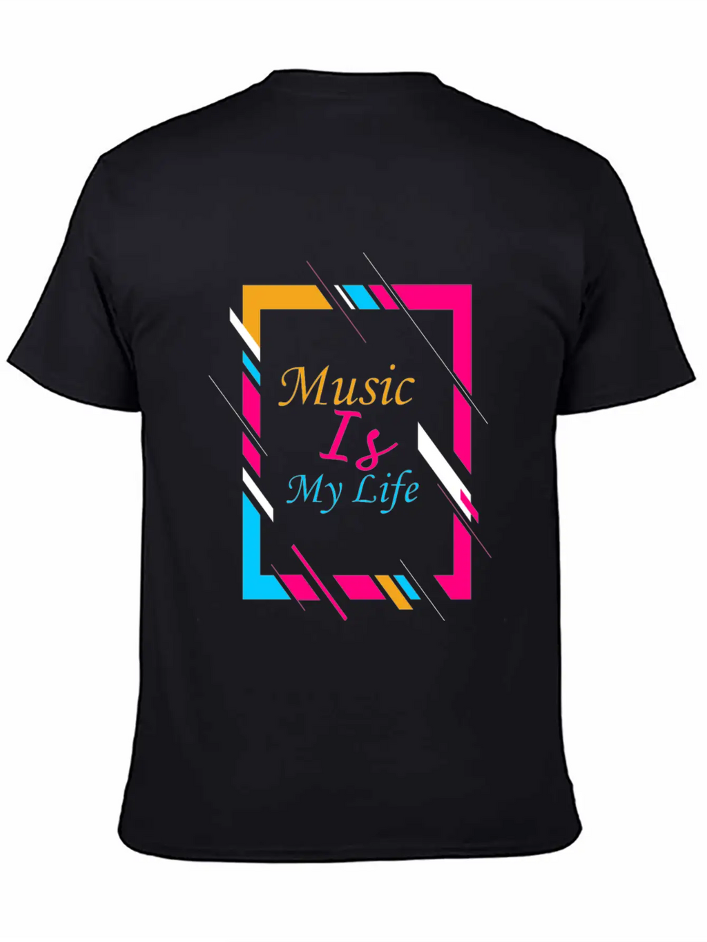 Music Is My Life Unisex Short Sleeve Soft Cotton T-Shirt – Casual Everyday Wear