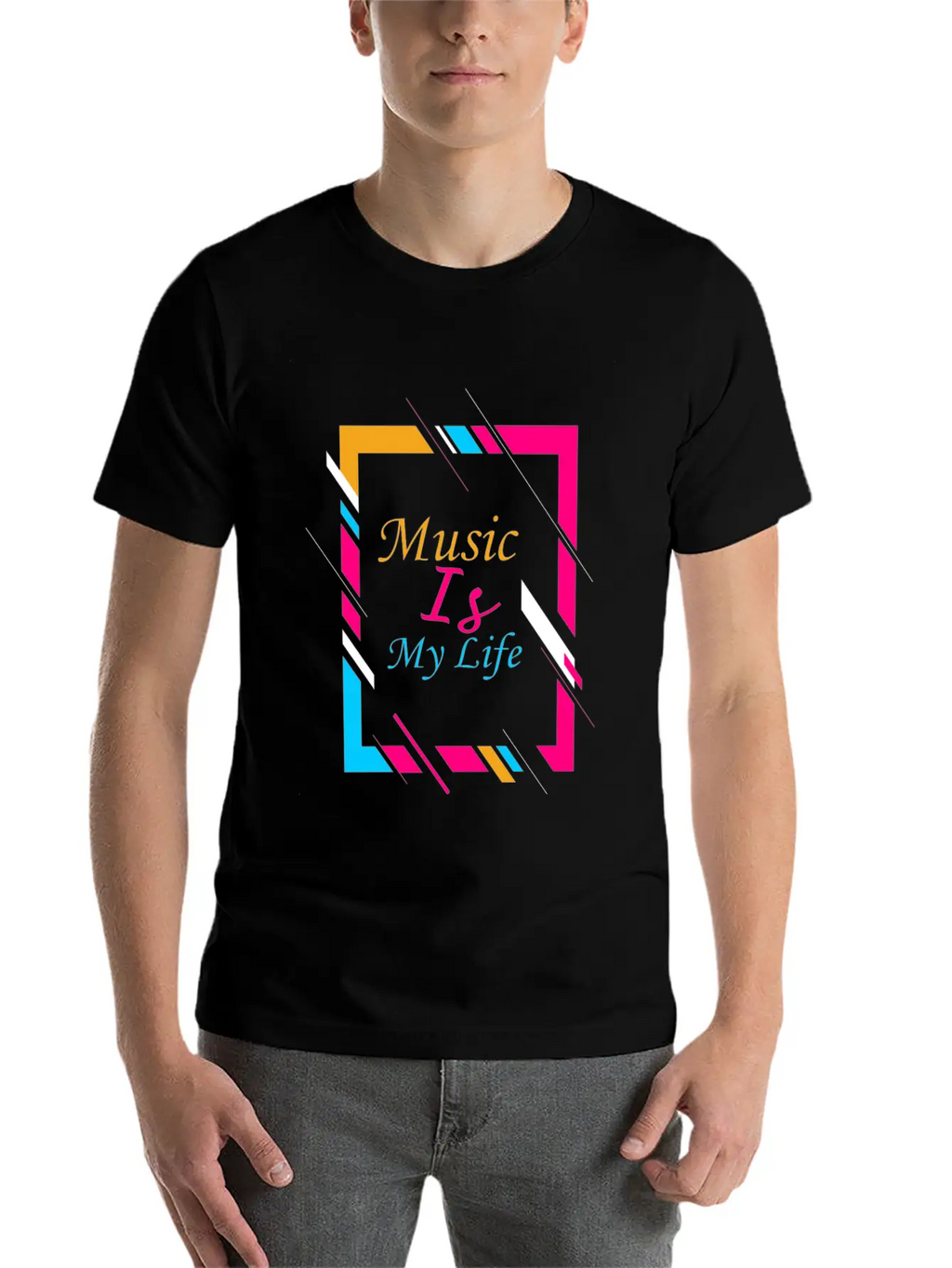 Music Is My Life Unisex Short Sleeve Soft Cotton T-Shirt – Casual Everyday Wear