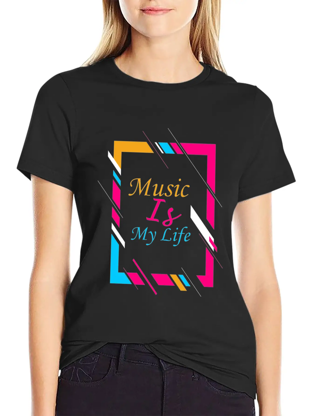 Music Is My Life Unisex Short Sleeve Soft Cotton T-Shirt – Casual Everyday Wear