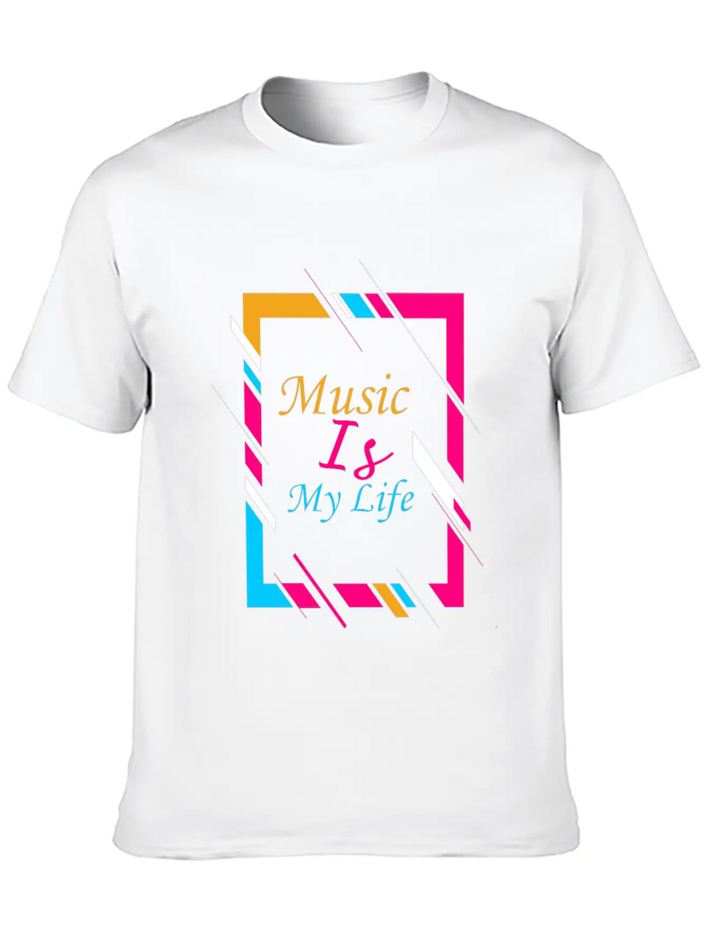 Music Is My Life Unisex Short Sleeve Soft Cotton T-Shirt – Casual Everyday Wear