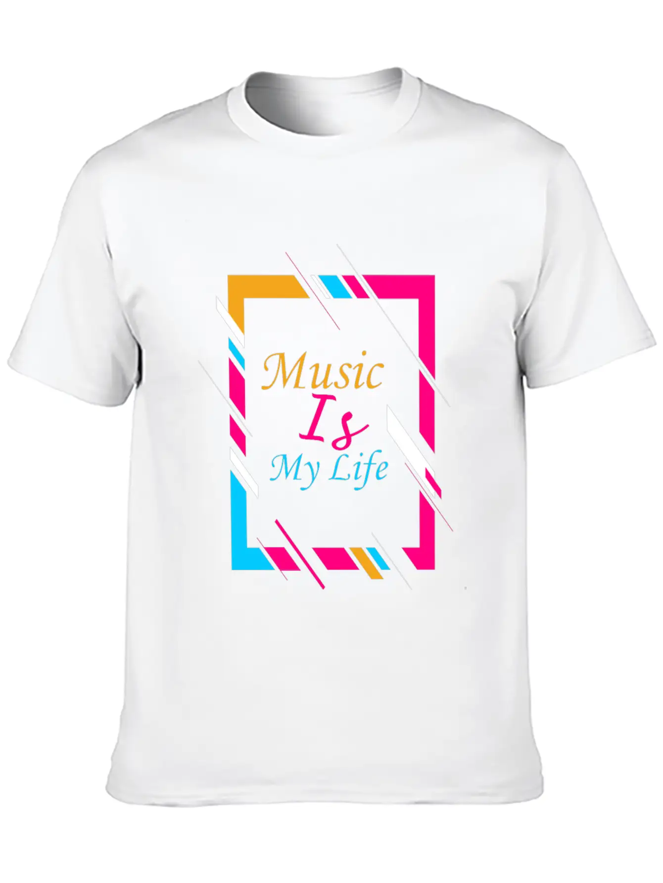 Music Is My Life Unisex Short Sleeve Soft Cotton T-Shirt – Casual Everyday Wear