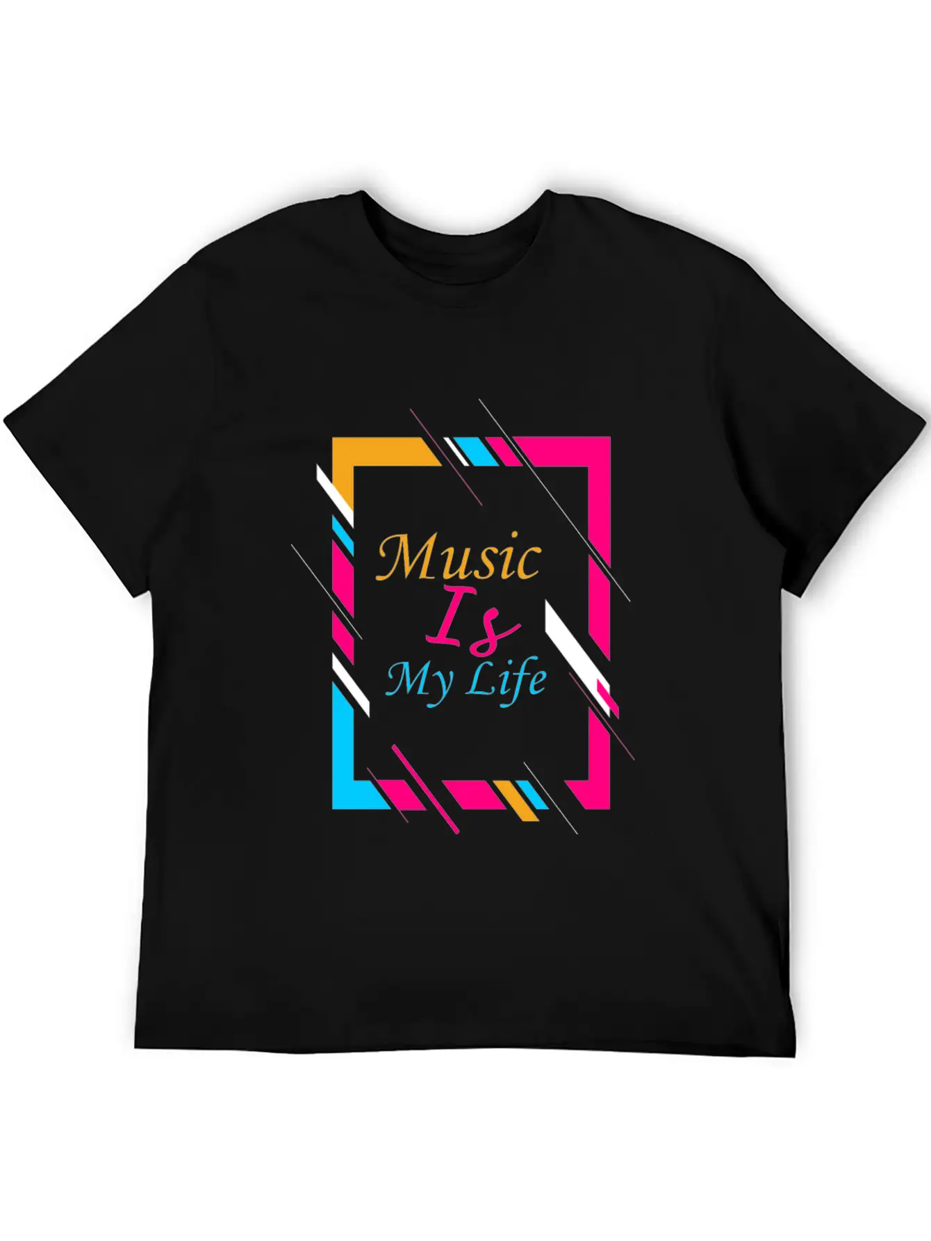 Music Is My Life Unisex Short Sleeve Soft Cotton T-Shirt – Casual Everyday Wear