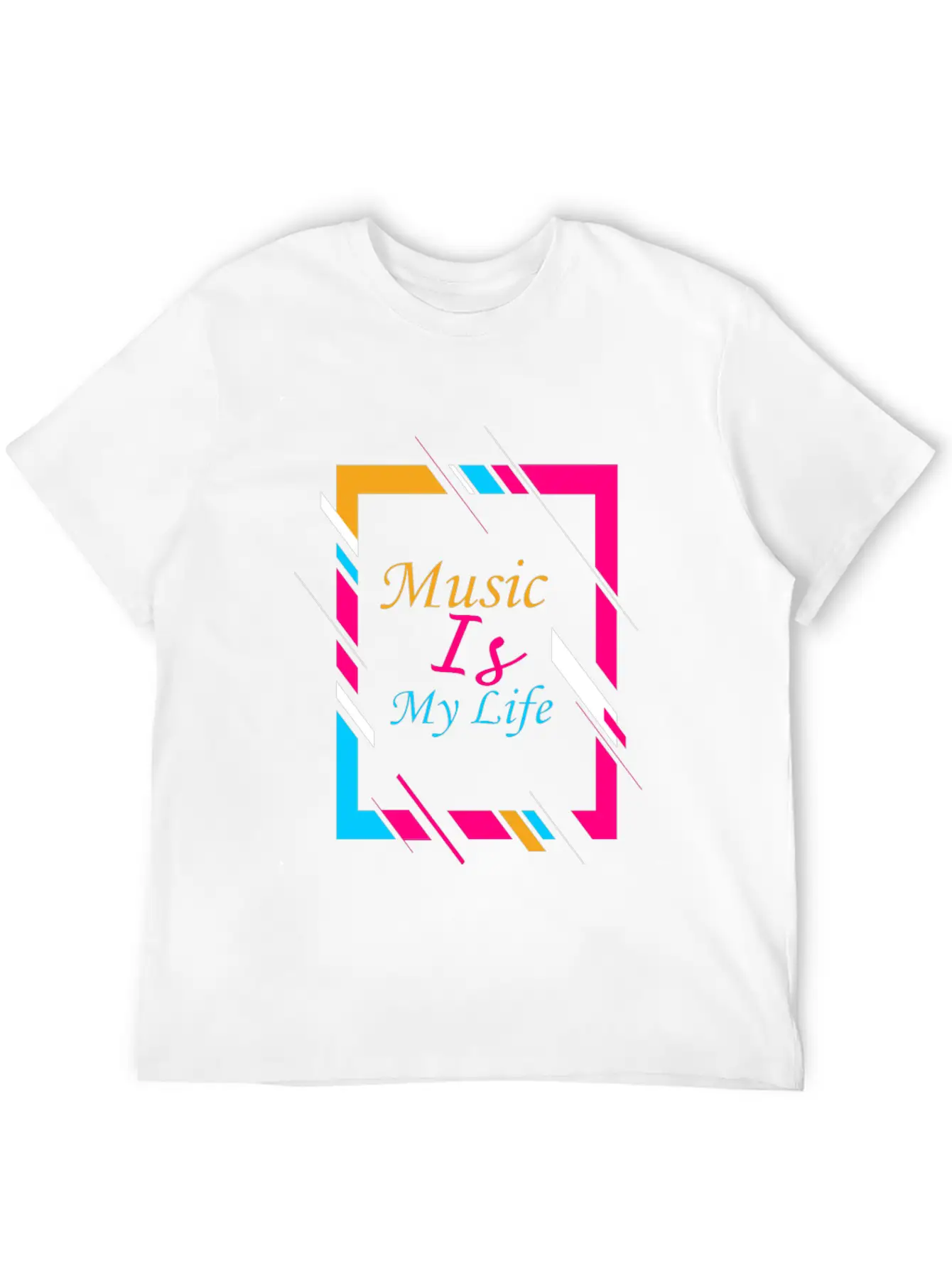 Music Is My Life Unisex Short Sleeve Soft Cotton T-Shirt – Casual Everyday Wear