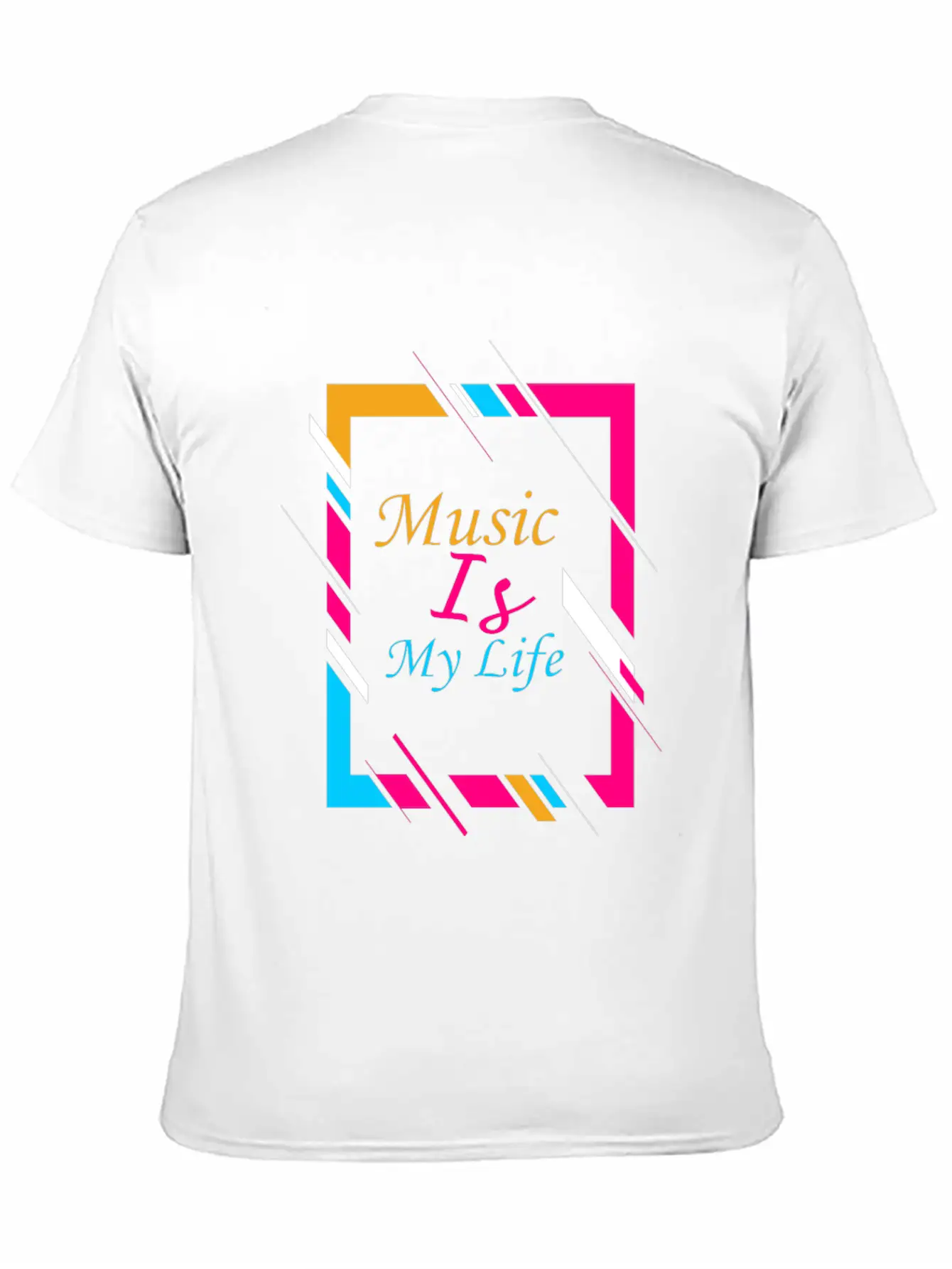 Music Is My Life Unisex Short Sleeve Soft Cotton T-Shirt – Casual Everyday Wear