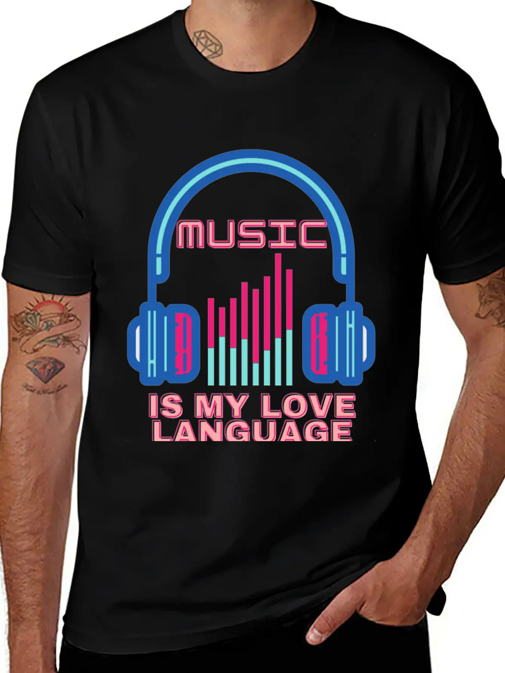 Music Is My Love Language Unisex Casual T-Shirt – Clean Design For Daily Comfort