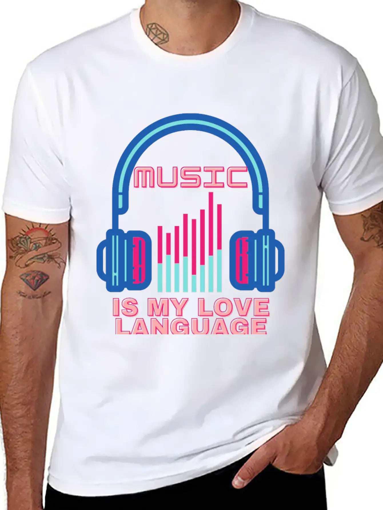 Music Is My Love Language Unisex Casual T-Shirt – Clean Design For Daily Comfort