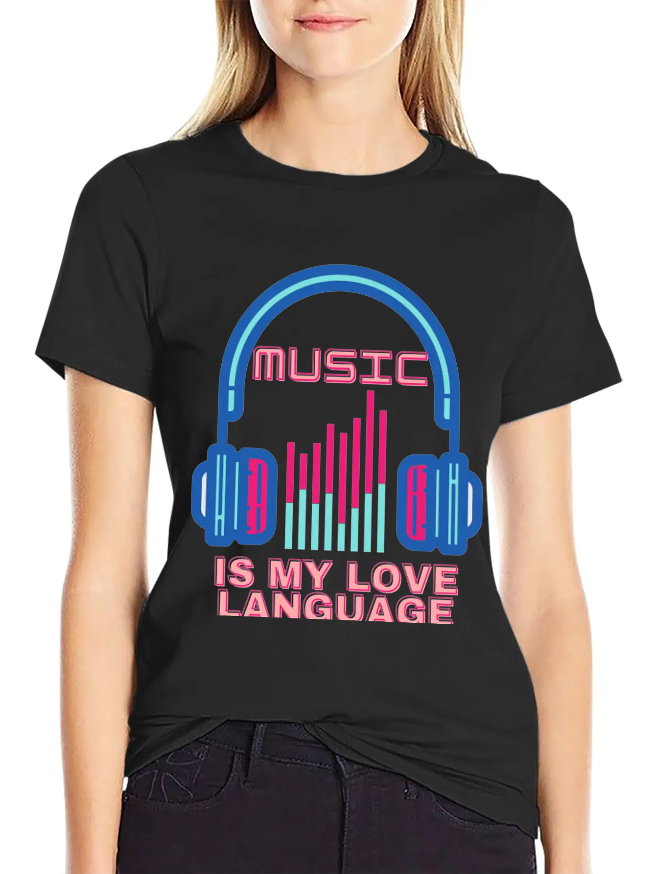 Music Is My Love Language Unisex Casual T-Shirt – Clean Design For Daily Comfort