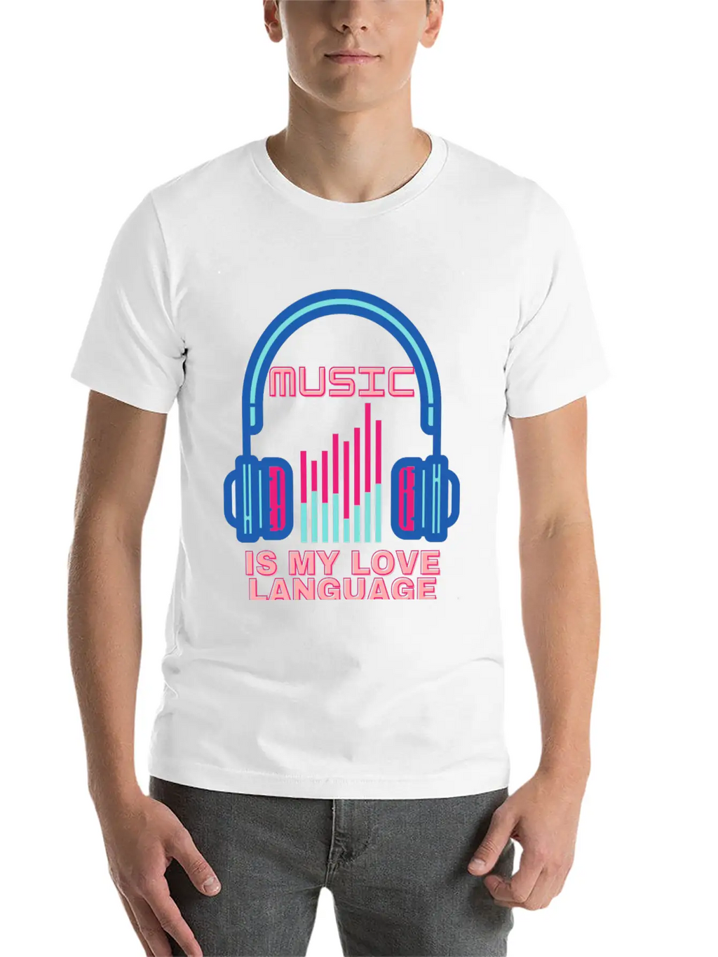 Music Is My Love Language Unisex Casual T-Shirt – Clean Design For Daily Comfort