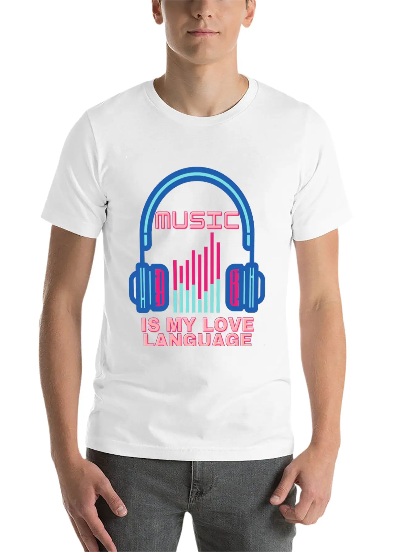 Music Is My Love Language Unisex Casual T-Shirt – Clean Design For Daily Comfort