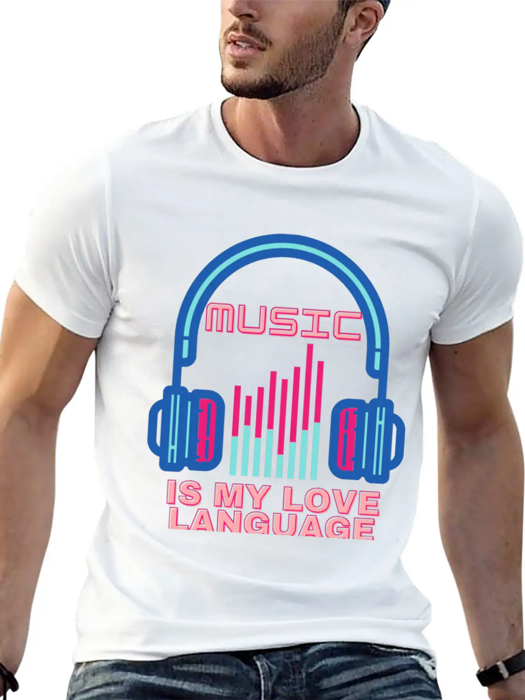 Music Is My Love Language Unisex Casual T-Shirt – Clean Design For Daily Comfort