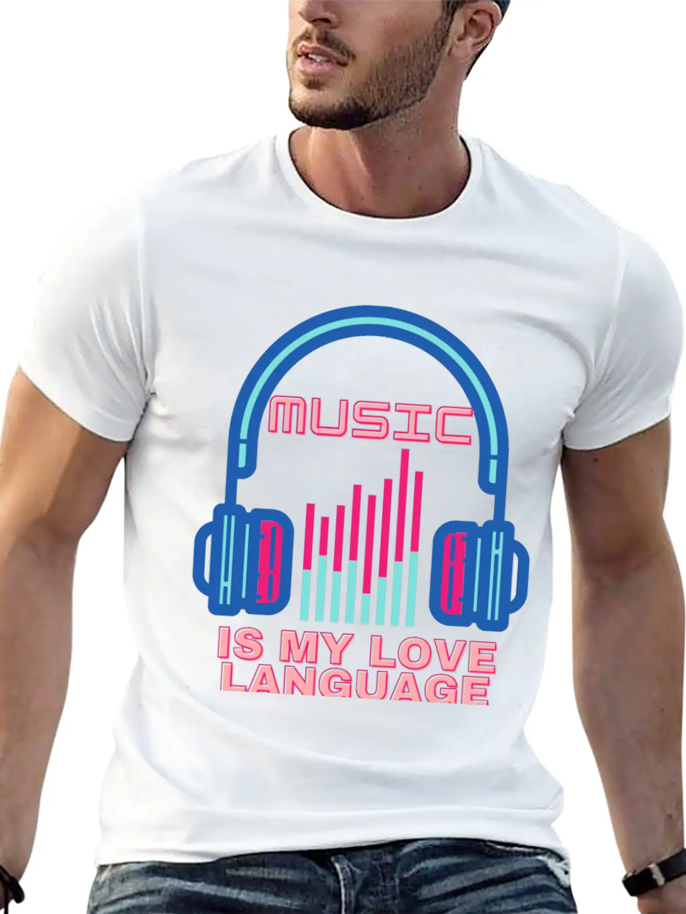 Music Is My Love Language Unisex Casual T-Shirt – Clean Design For Daily Comfort
