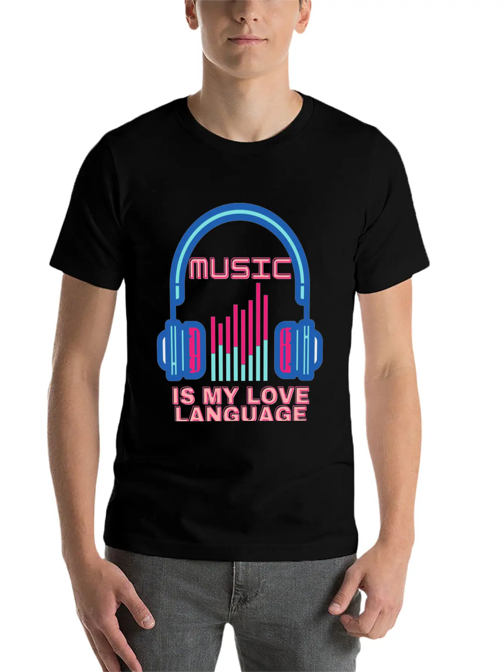 Music Is My Love Language Unisex Casual T-Shirt – Clean Design For Daily Comfort