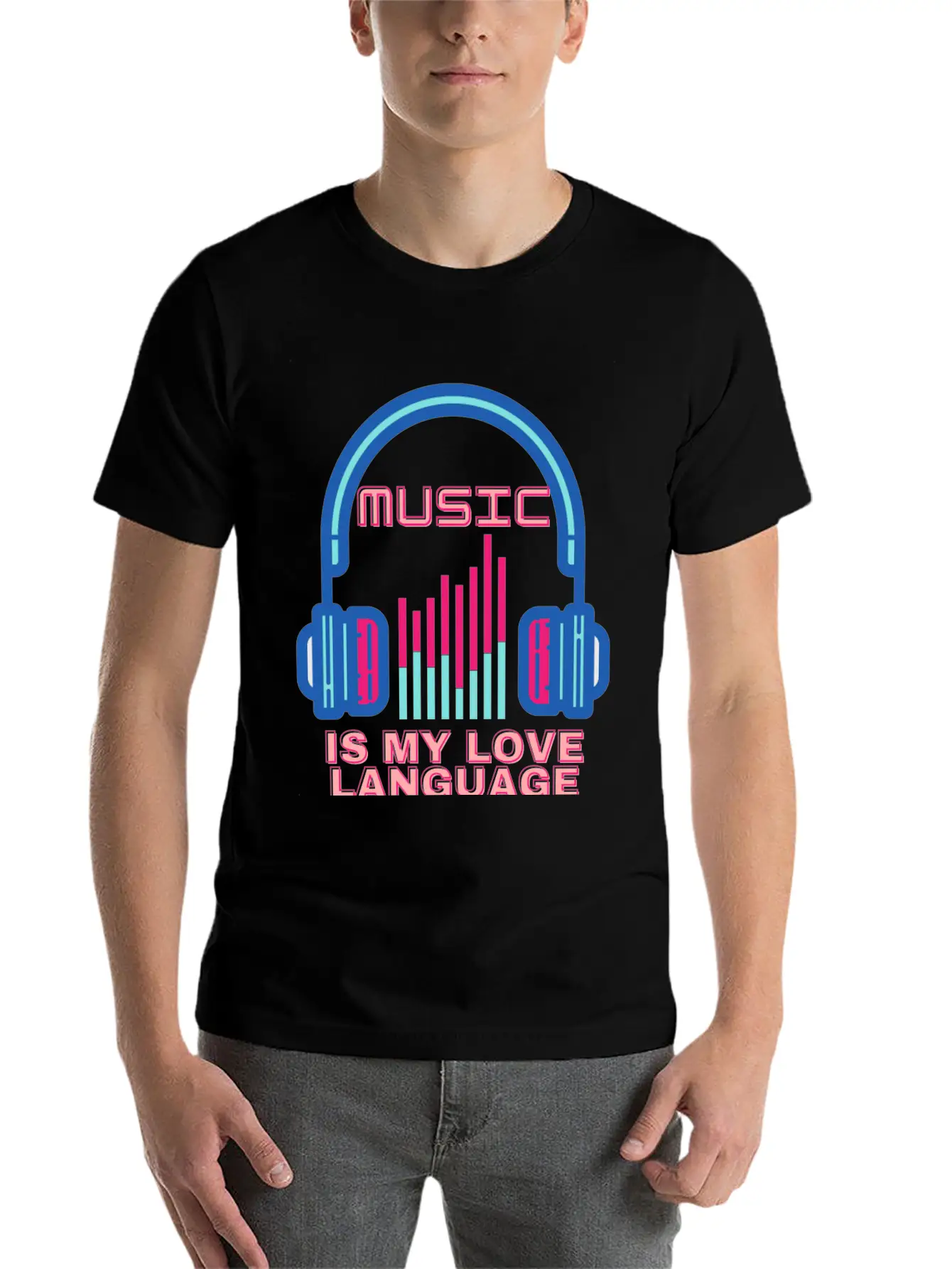 Music Is My Love Language Unisex Casual T-Shirt – Clean Design For Daily Comfort