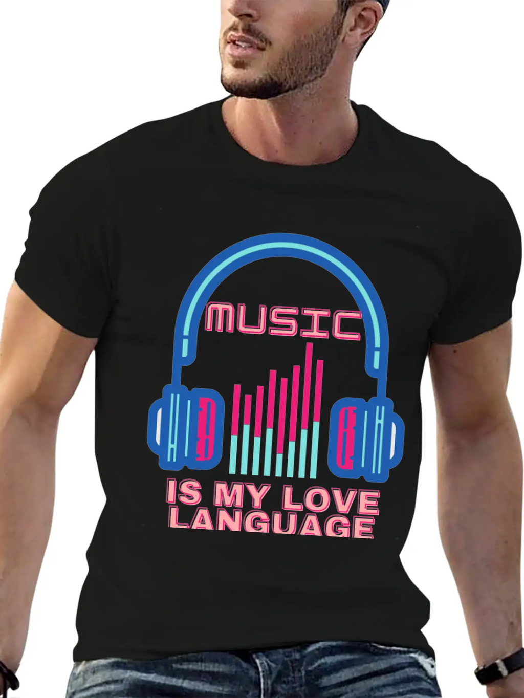 Music Is My Love Language Unisex Casual T-Shirt – Clean Design For Daily Comfort