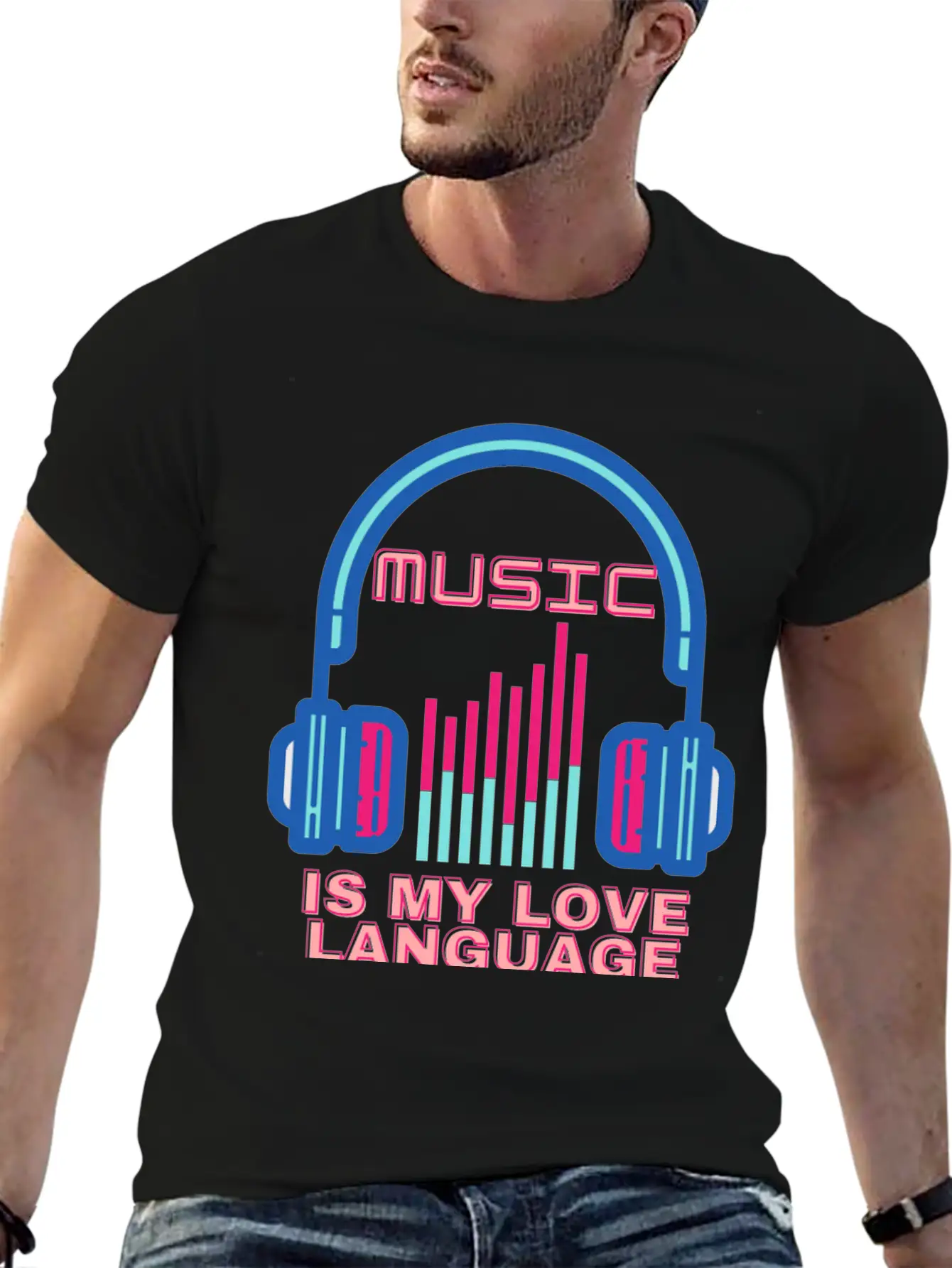 Music Is My Love Language Unisex Casual T-Shirt – Clean Design For Daily Comfort