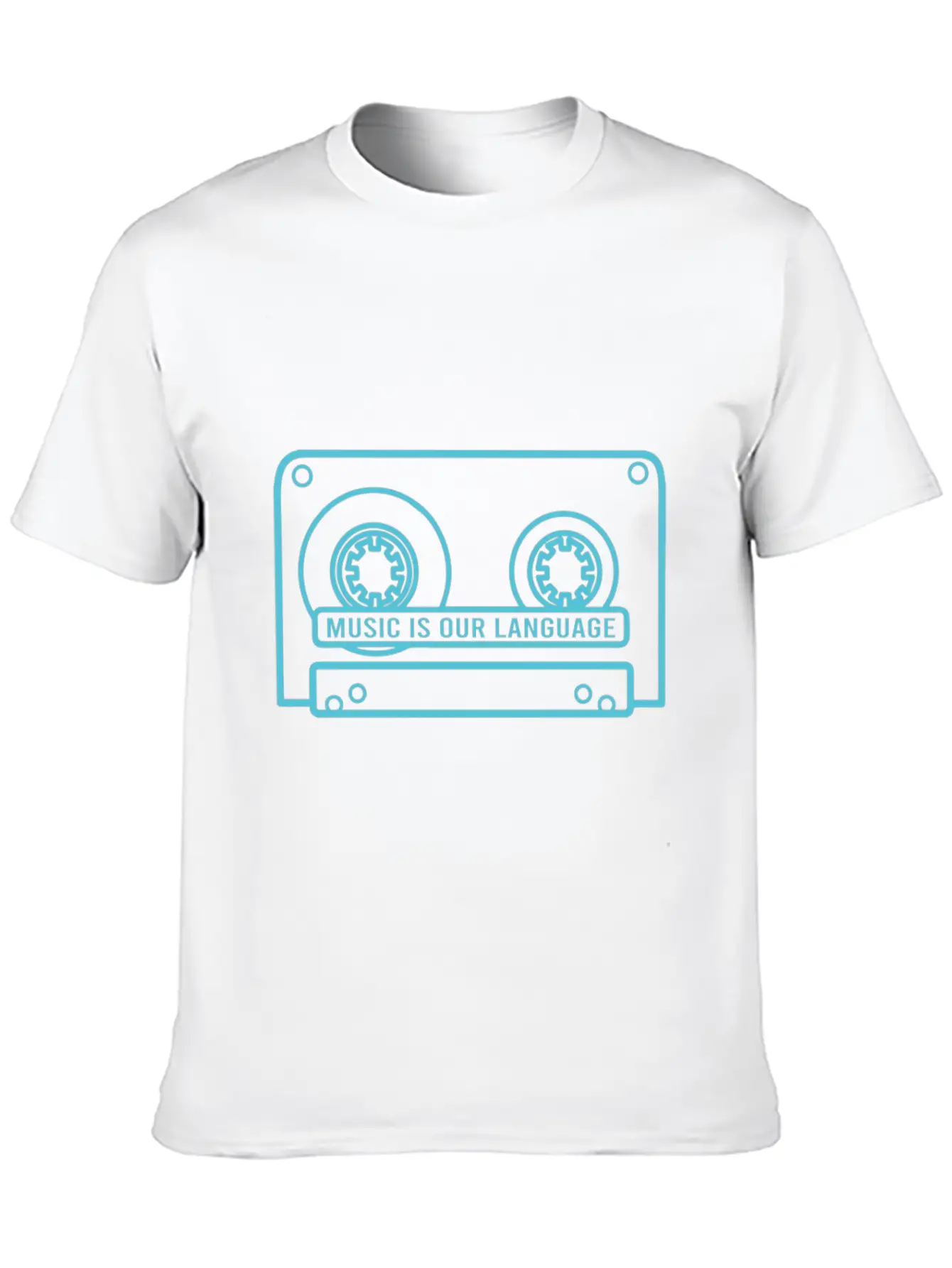 Music Is Our Language - Music Lover Casual Graphic T-Shirt – Simple And Comfortable Daily Wear