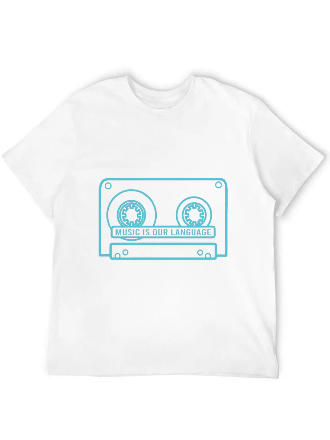 Music Is Our Language - Music Lover Casual Graphic T-Shirt – Simple And Comfortable Daily Wear