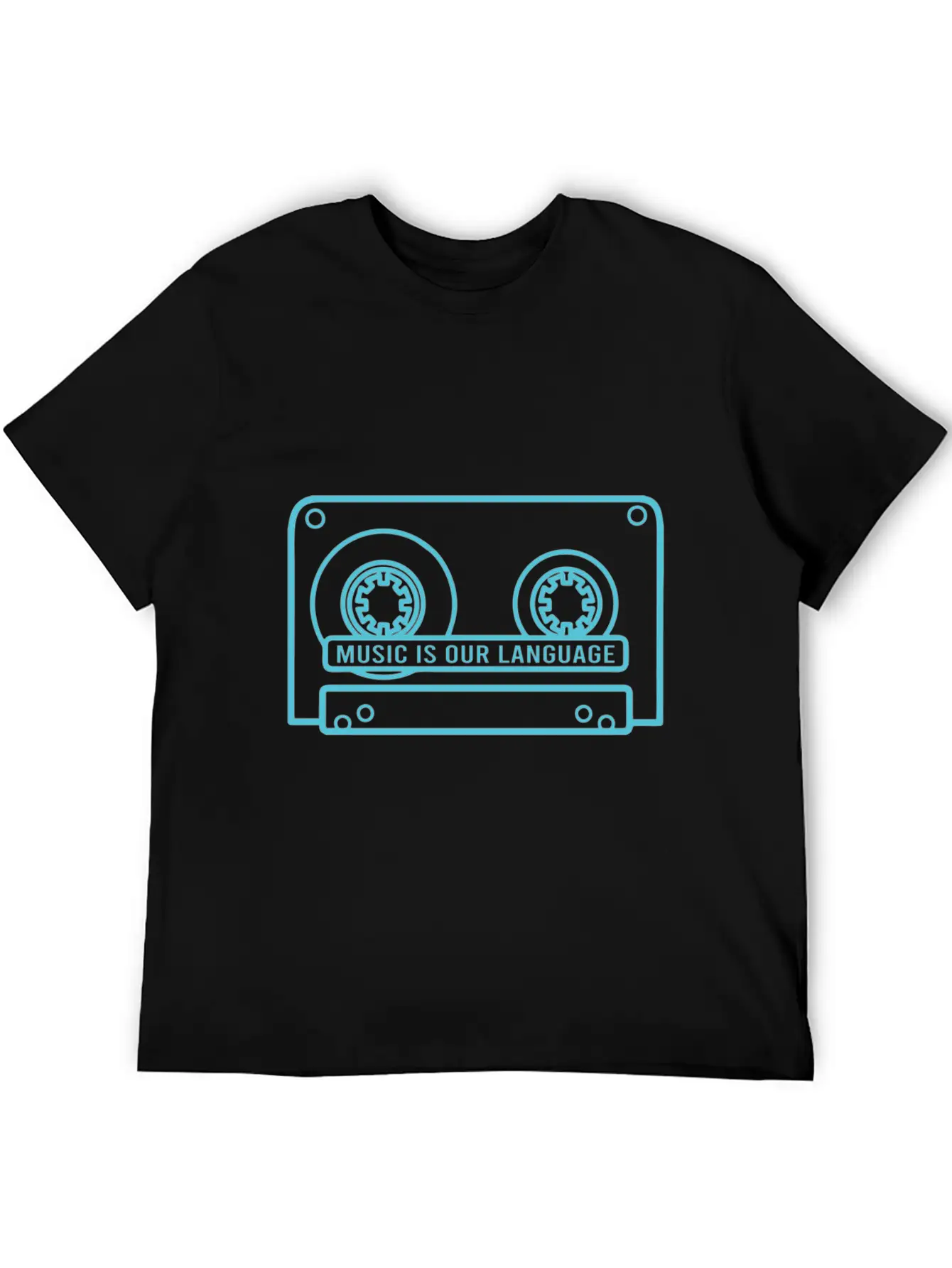Music Is Our Language - Music Lover Casual Graphic T-Shirt – Simple And Comfortable Daily Wear