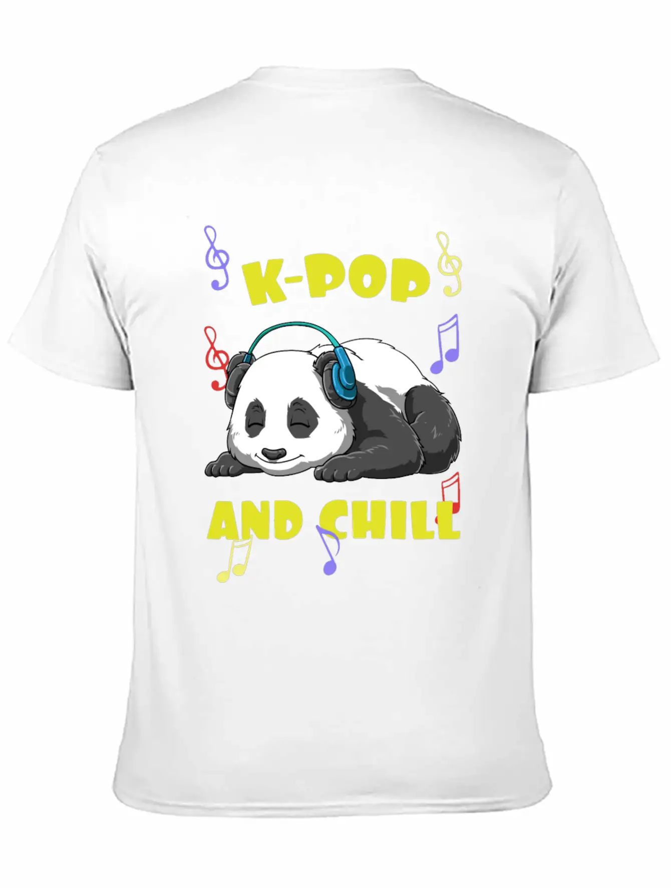 Music K-Pop Panda Unisex Casual T-Shirt – Clean Design For Daily Comfort