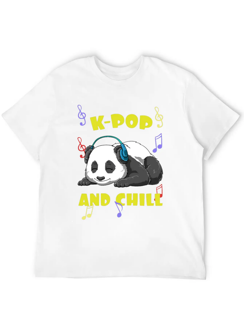 Music K-Pop Panda Unisex Casual T-Shirt – Clean Design For Daily Comfort