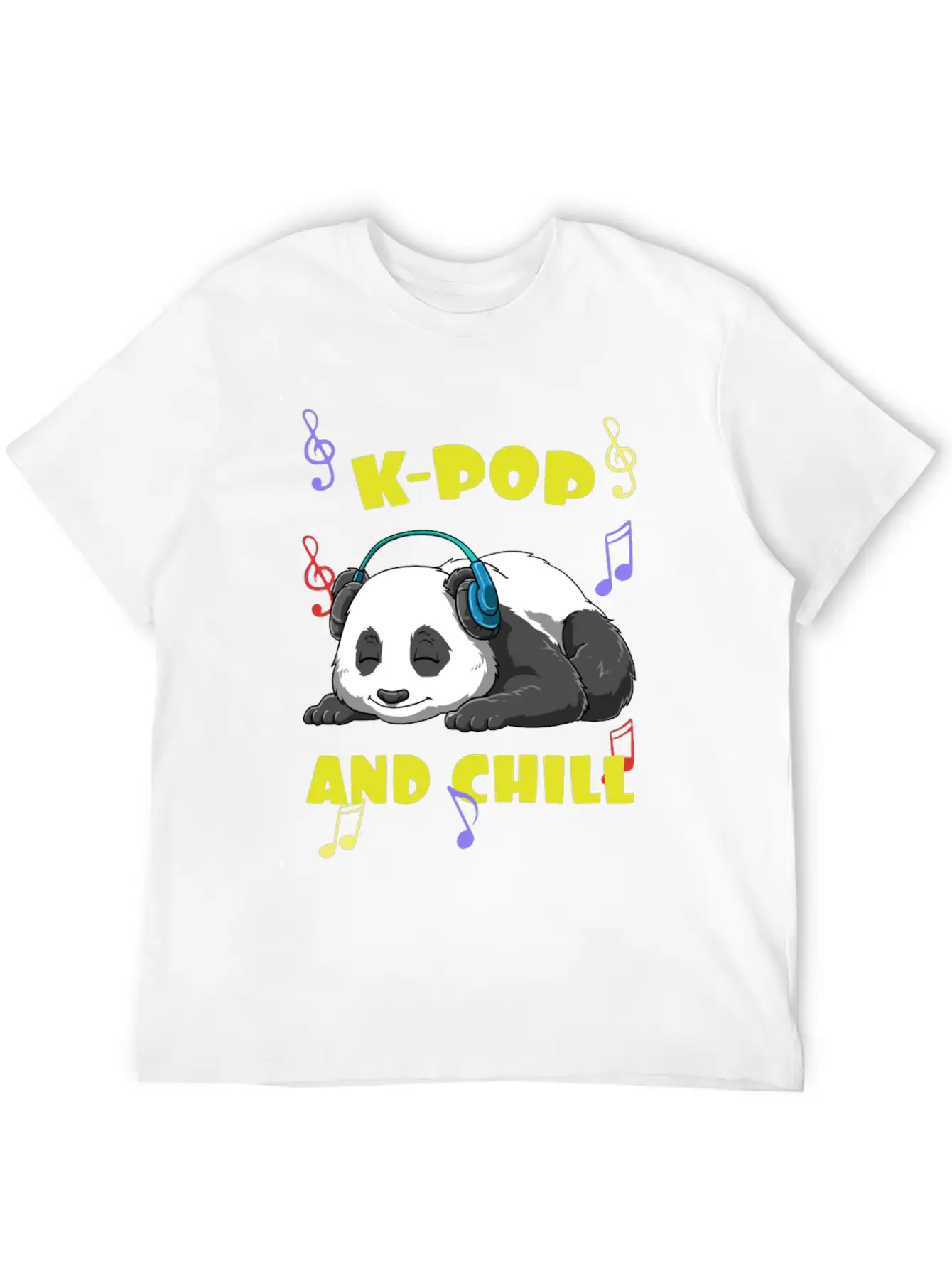 Music K-Pop Panda Unisex Casual T-Shirt – Clean Design For Daily Comfort