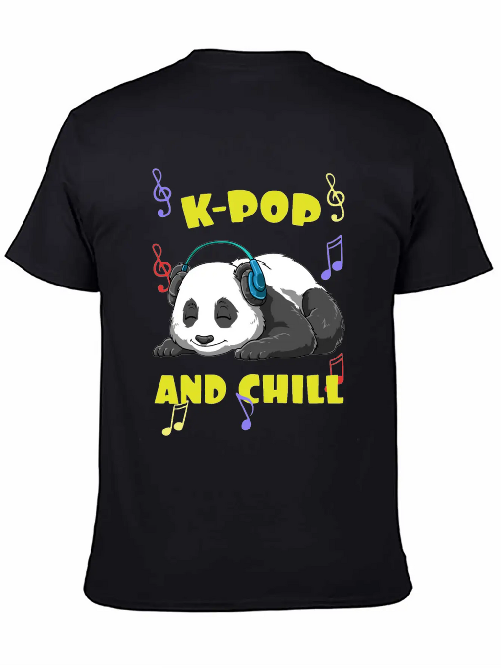 Music K-Pop Panda Unisex Casual T-Shirt – Clean Design For Daily Comfort