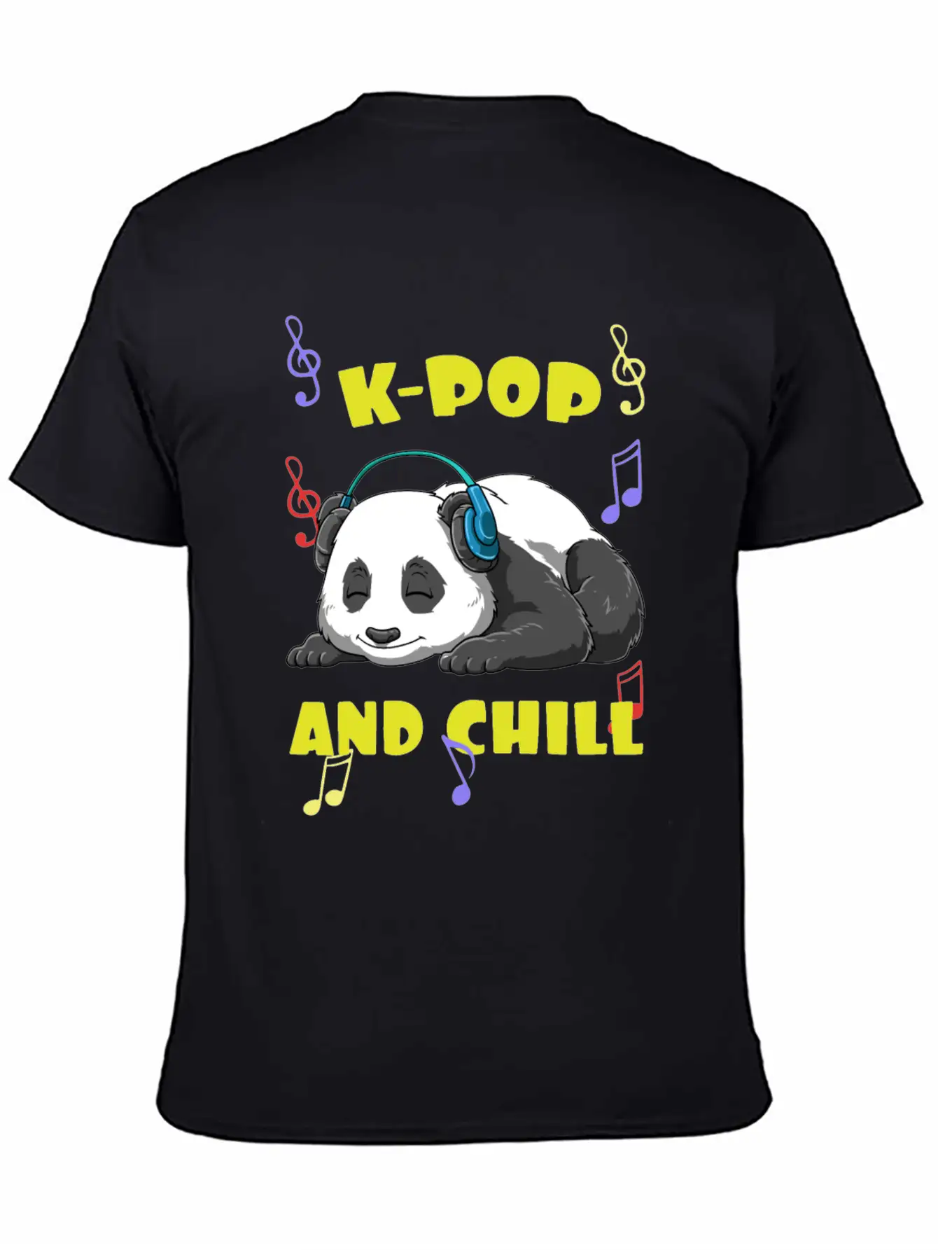 Music K-Pop Panda Unisex Casual T-Shirt – Clean Design For Daily Comfort