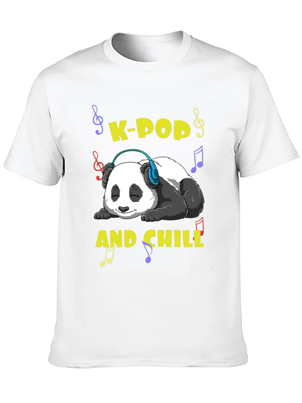 Music K-Pop Panda Unisex Casual T-Shirt – Clean Design For Daily Comfort