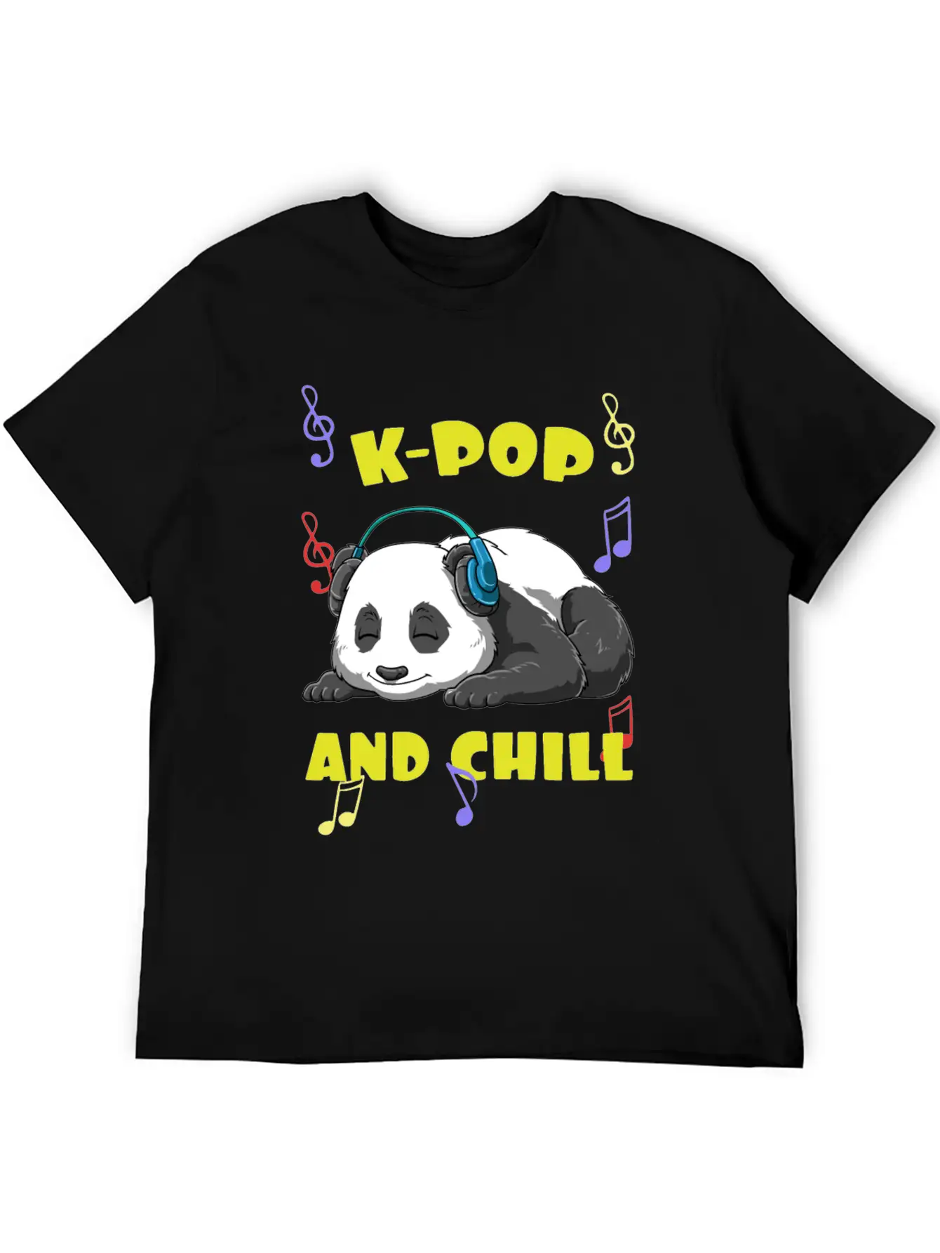 Music K-Pop Panda Unisex Casual T-Shirt – Clean Design For Daily Comfort